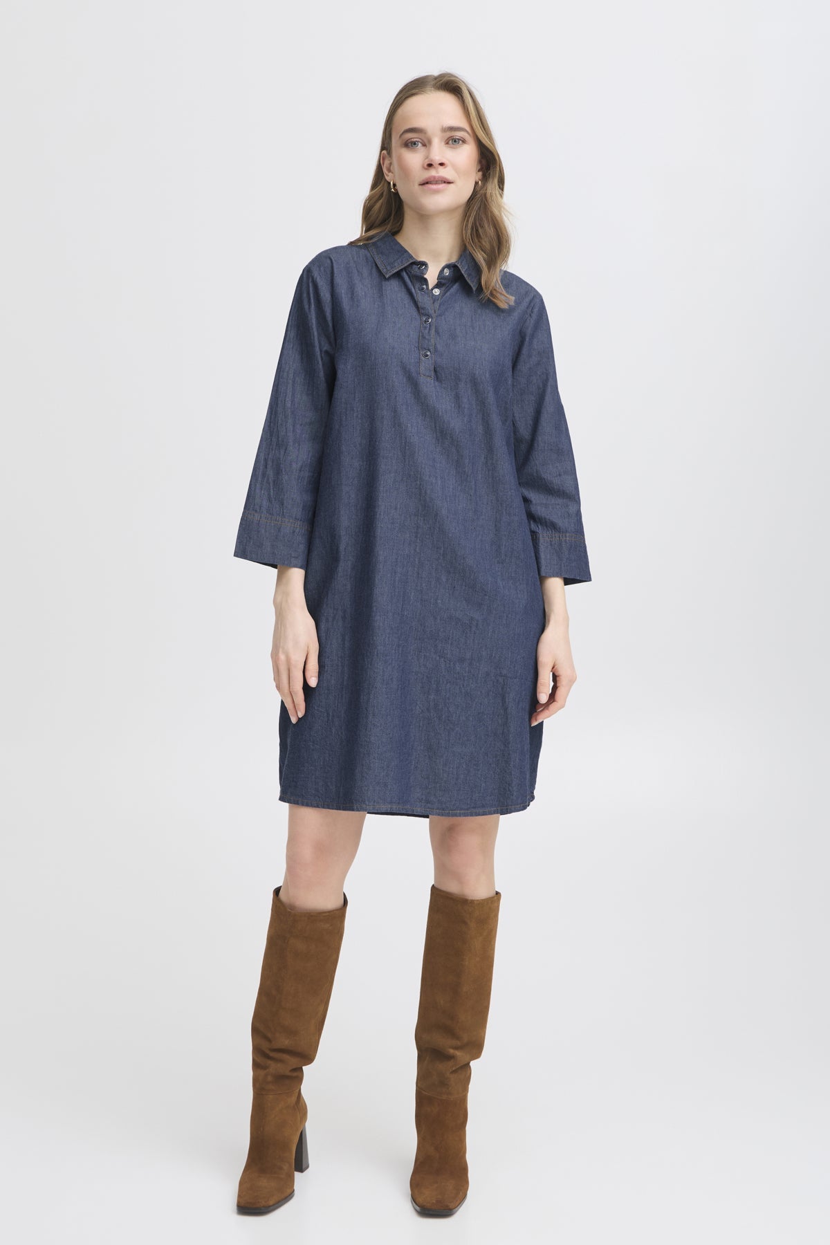 FransaFransa FRLarissa Dress 1 Raw BlueClothingRaw Blue - Blue Water Clothing