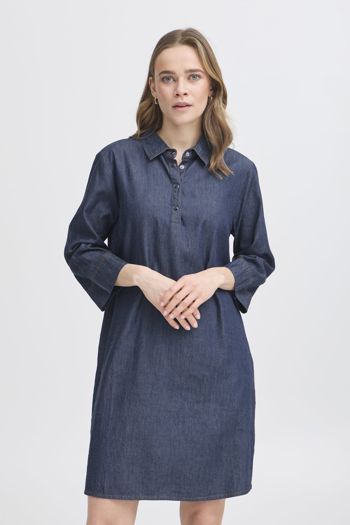 FransaFransa FRLarissa Dress 1 Raw BlueClothingRaw Blue - Blue Water Clothing