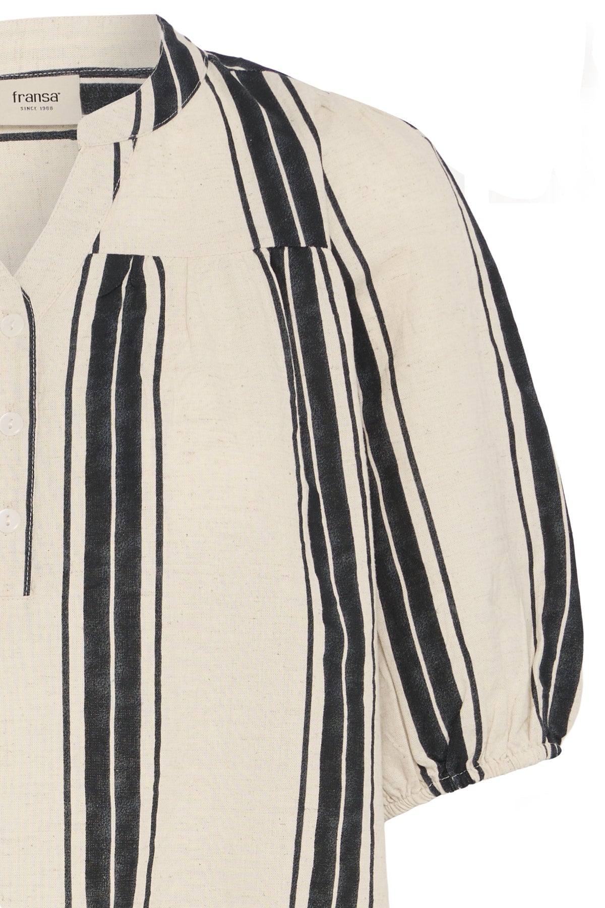 FransaFransa FRMADDIE Blouse 2TopsWIDE STRIPE BLACK - Blue Water Clothing