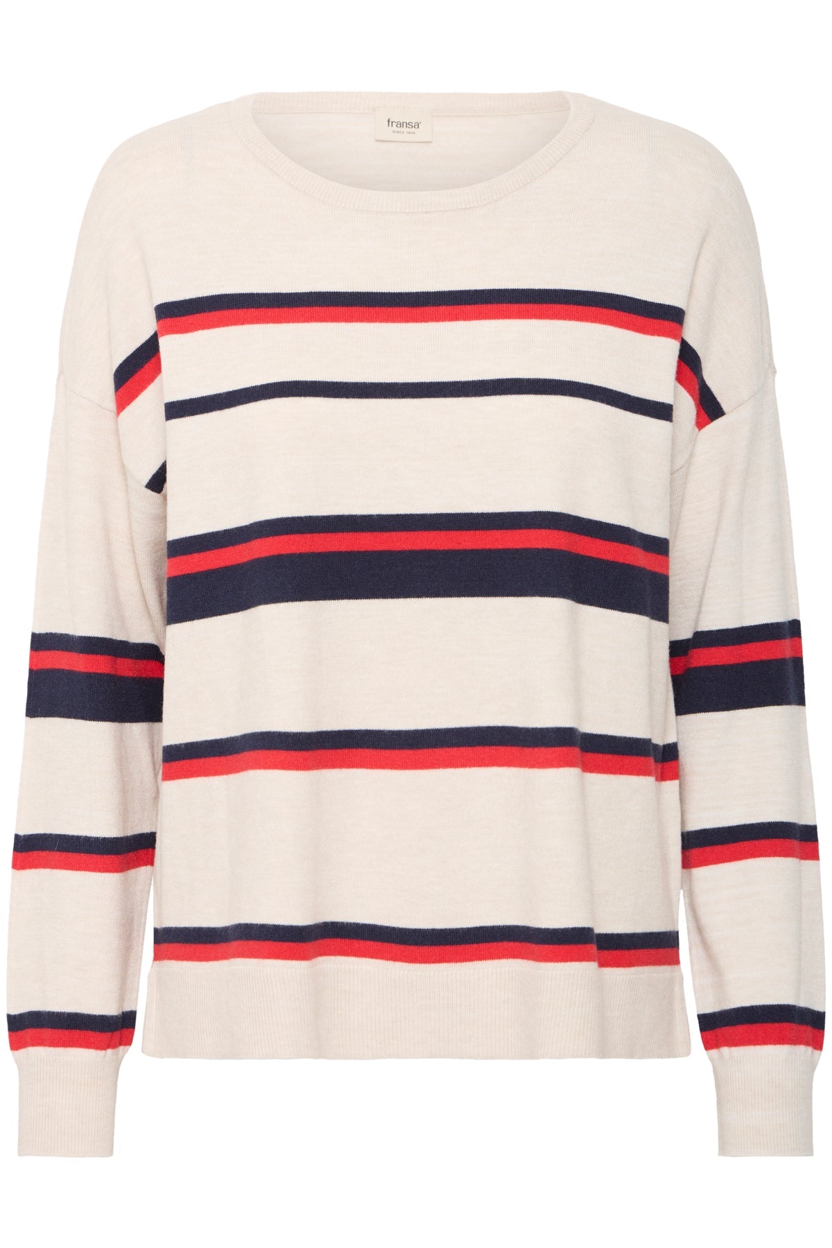 FransaFransa FRMelani Pullover 15TopsLimestone Melange - Blue Water Clothing