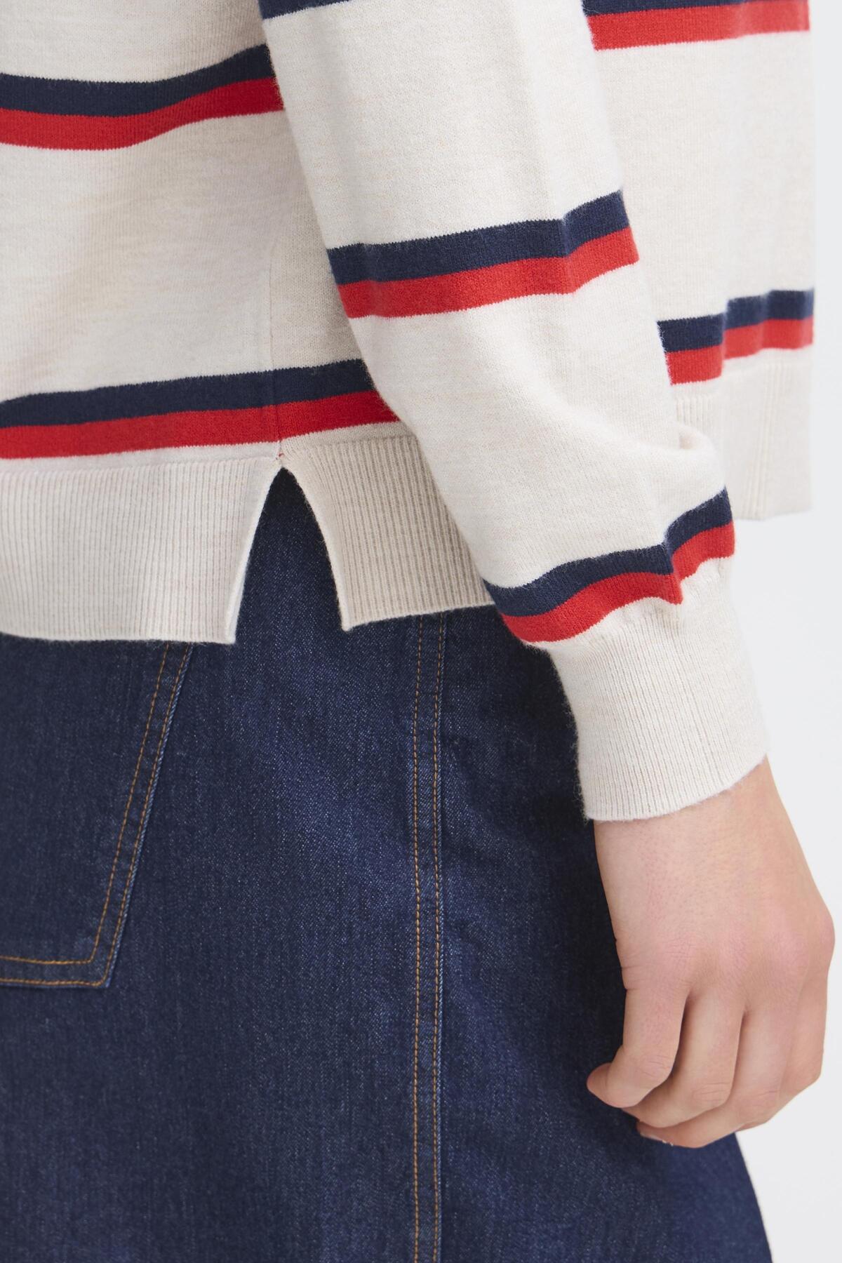 FransaFransa FRMelani Pullover 15TopsLimestone Melange - Blue Water Clothing