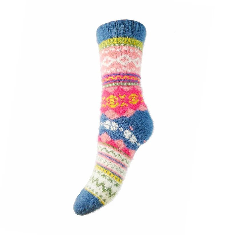Gemjar SocksGemjar Blue Heeled Multi Coloured Wool Blend SocksAccessories - Blue Water Clothing
