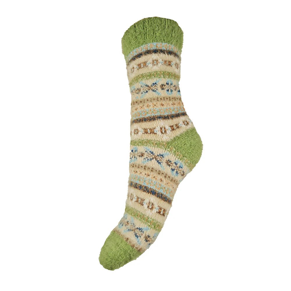 GemjarGemjar Blue, green and pink tone fairisle wool blend socks size 4-7SocksBlue - Blue Water Clothing