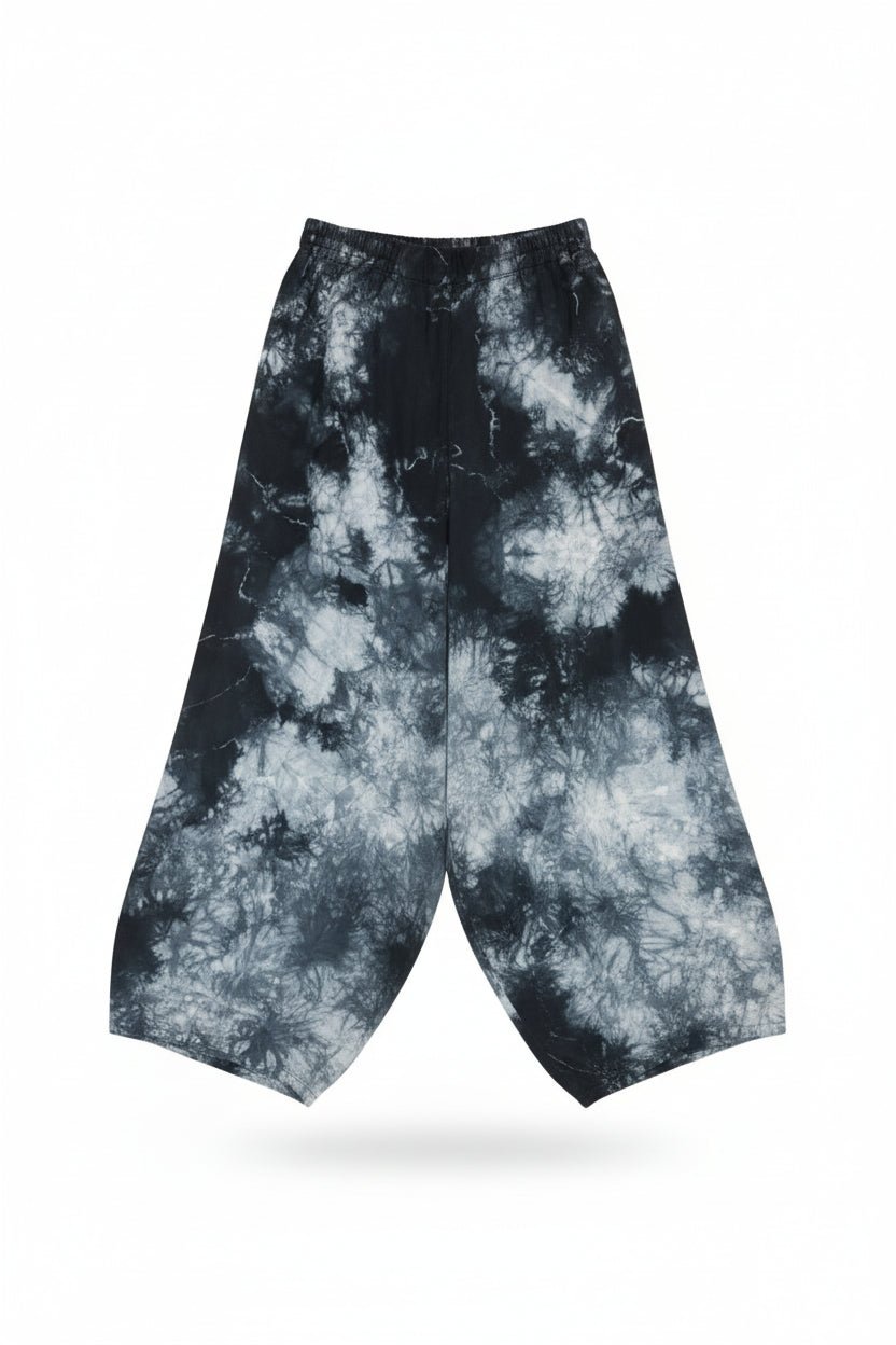 GrizasGrizas 3492/1 - S125 Silk TrousersBottomsNavy Tie Dye - Blue Water Clothing