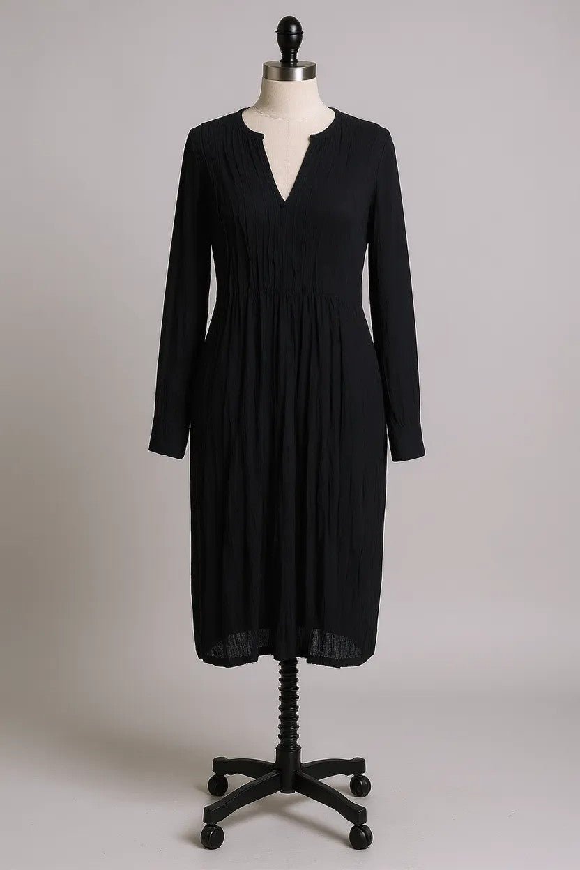 GrizasGrizas Black Crinkle DressDressesBlack - Blue Water Clothing