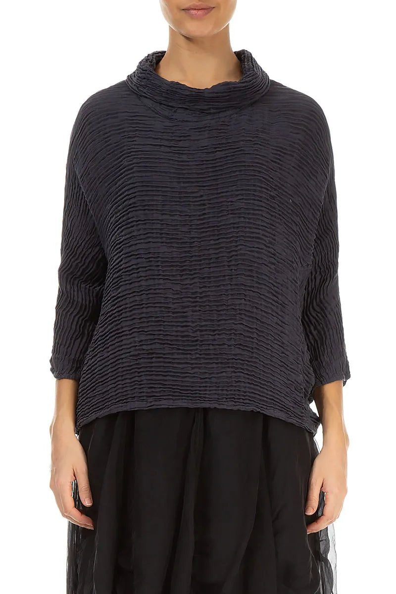 GrizasGrizas Cowl Neck Silk BlouseTopsWhite - Blue Water Clothing