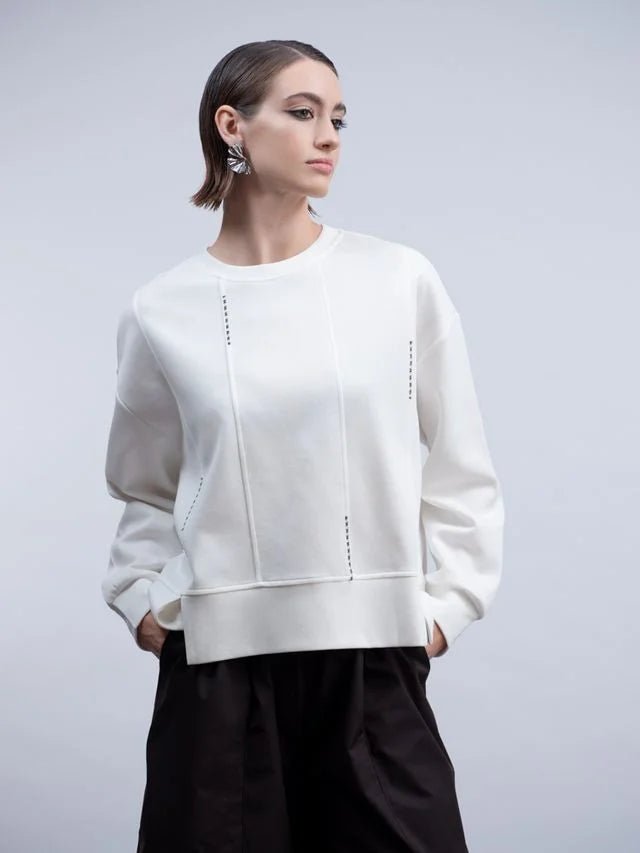 Haako White Sweatshirt H2020White - Blue Water Clothing