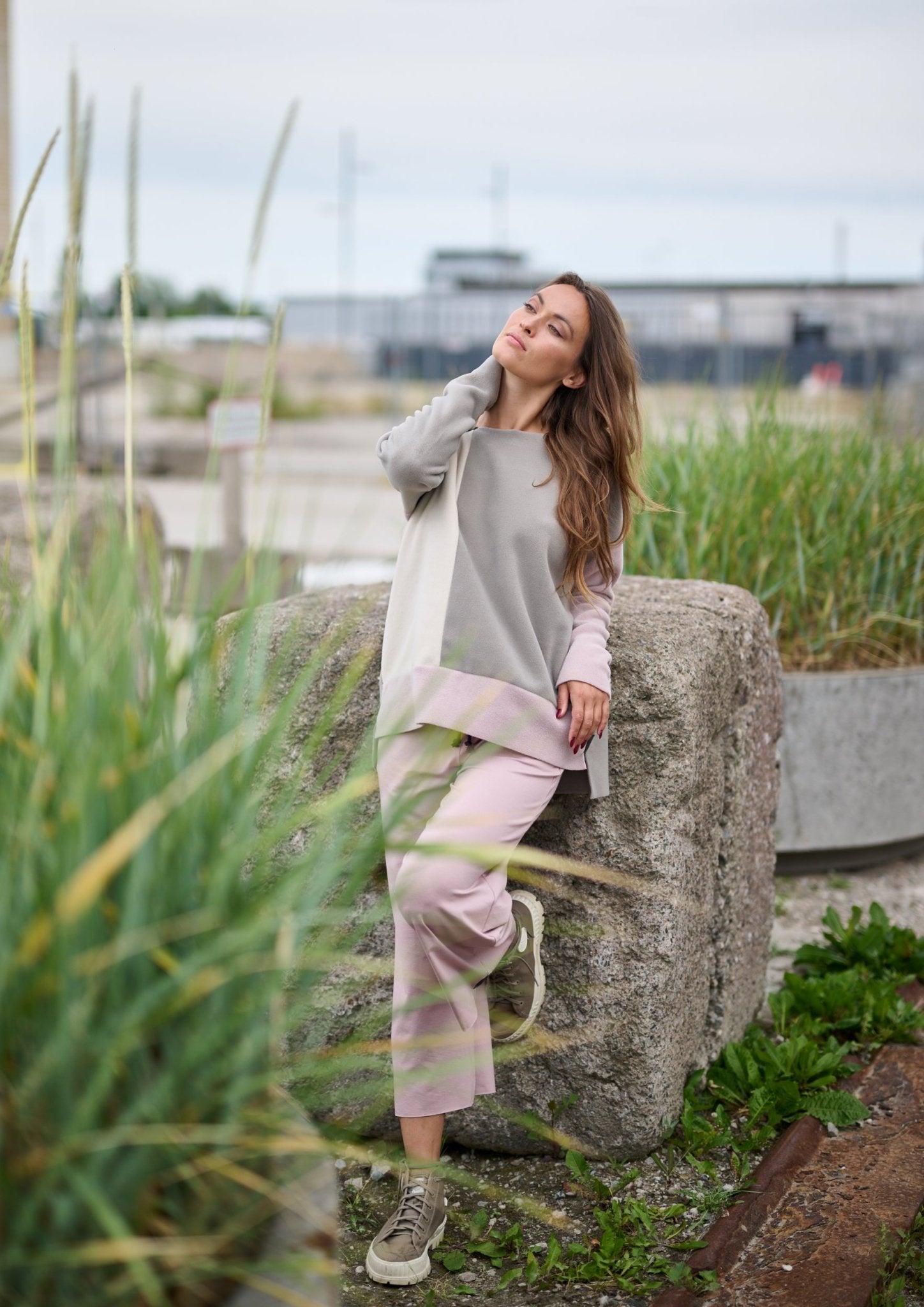 Henriette SteffensenHenriette Steffensen 1369 Patch Sweater ElephantClothingElephant - Blue Water Clothing