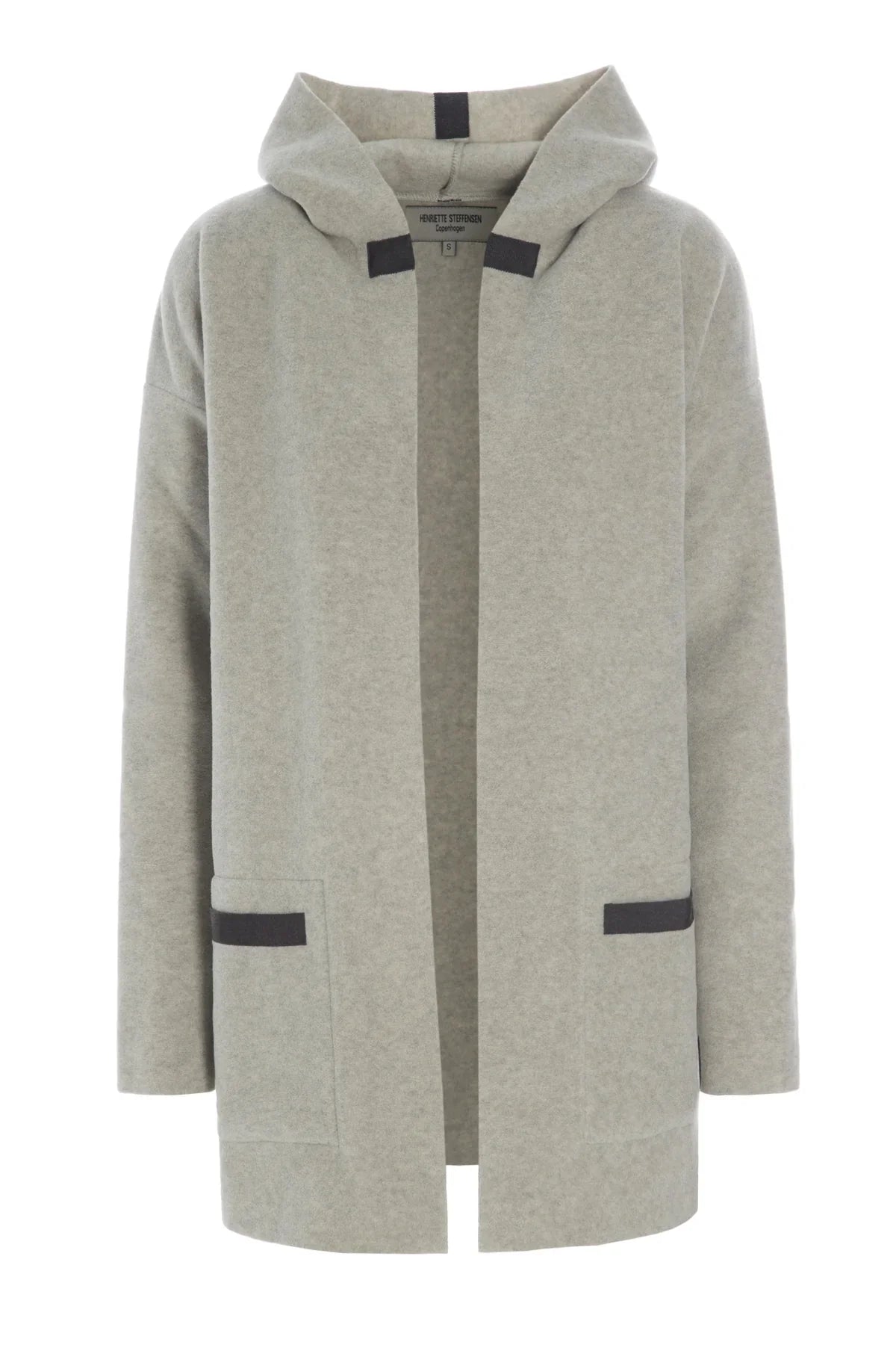 Henriette Steffensen Cardigan W/Hood - Blue Water Clothing