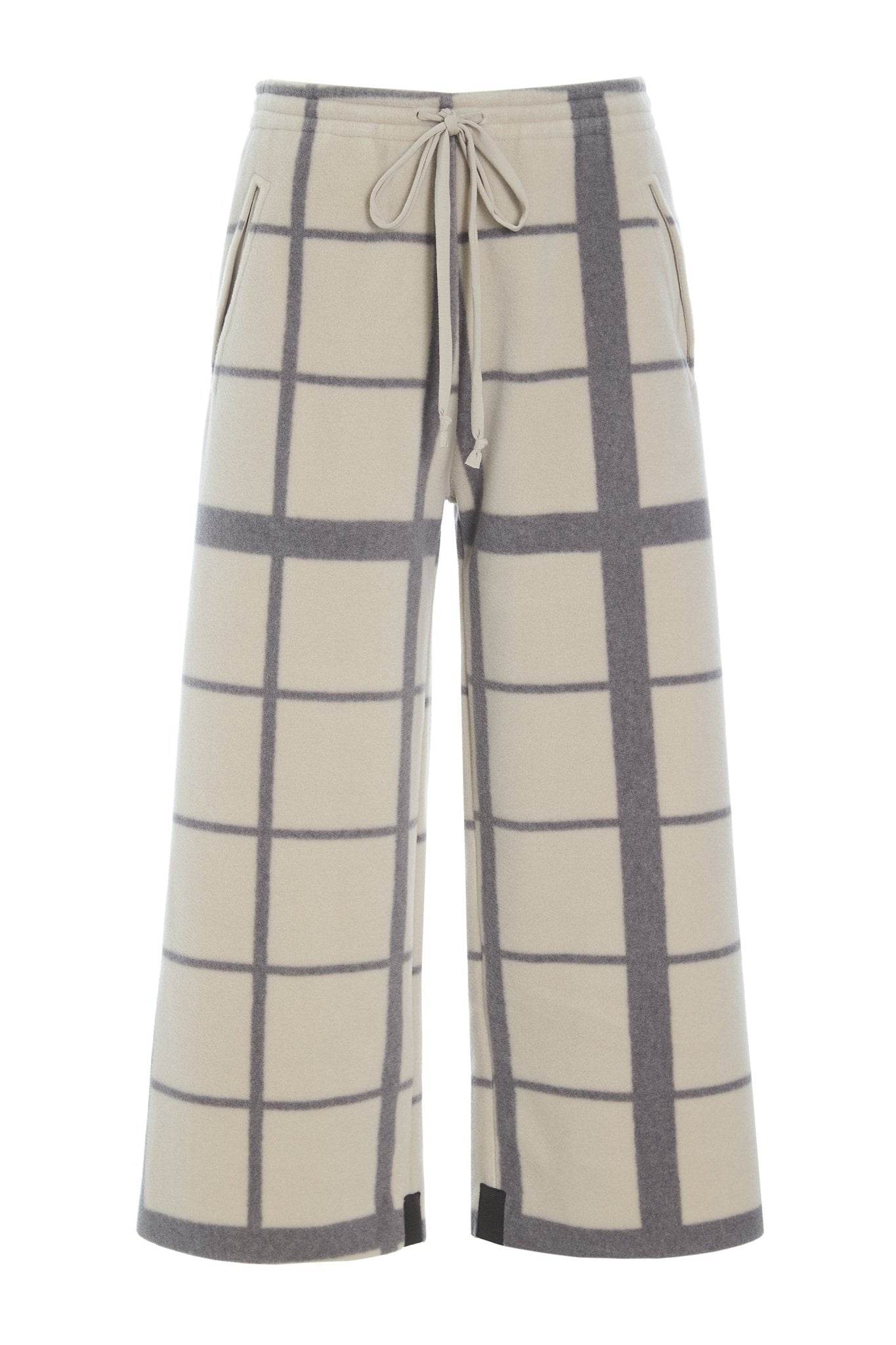 Henriette SteffensenHenriette Steffensen Flare Check Trousers 3/4 LengthBottomsClan Print Kit - Blue Water Clothing