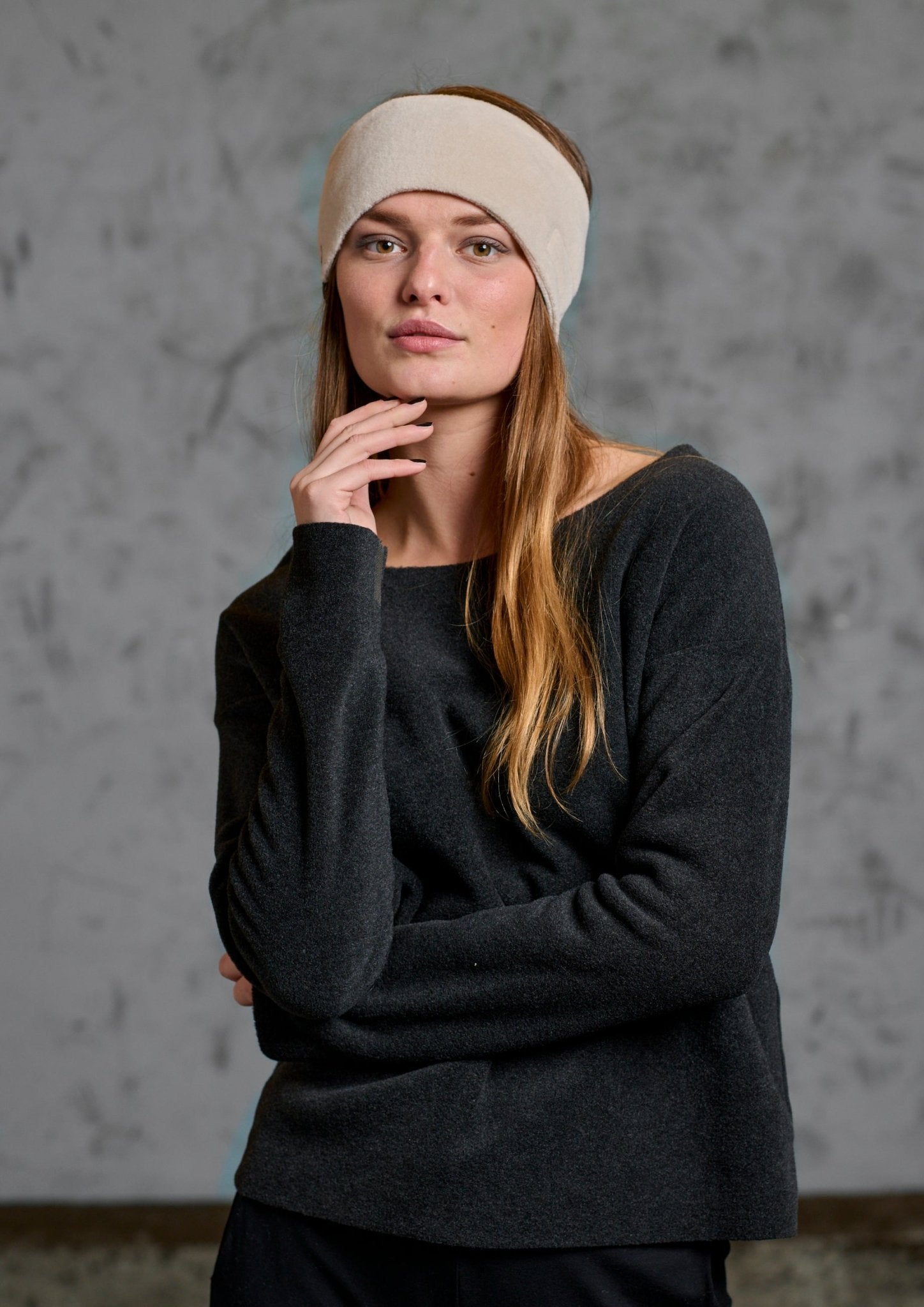 Henriette SteffensenHenriette Steffensen Fleece HeadbandAccessoriesSoft Black - Blue Water Clothing