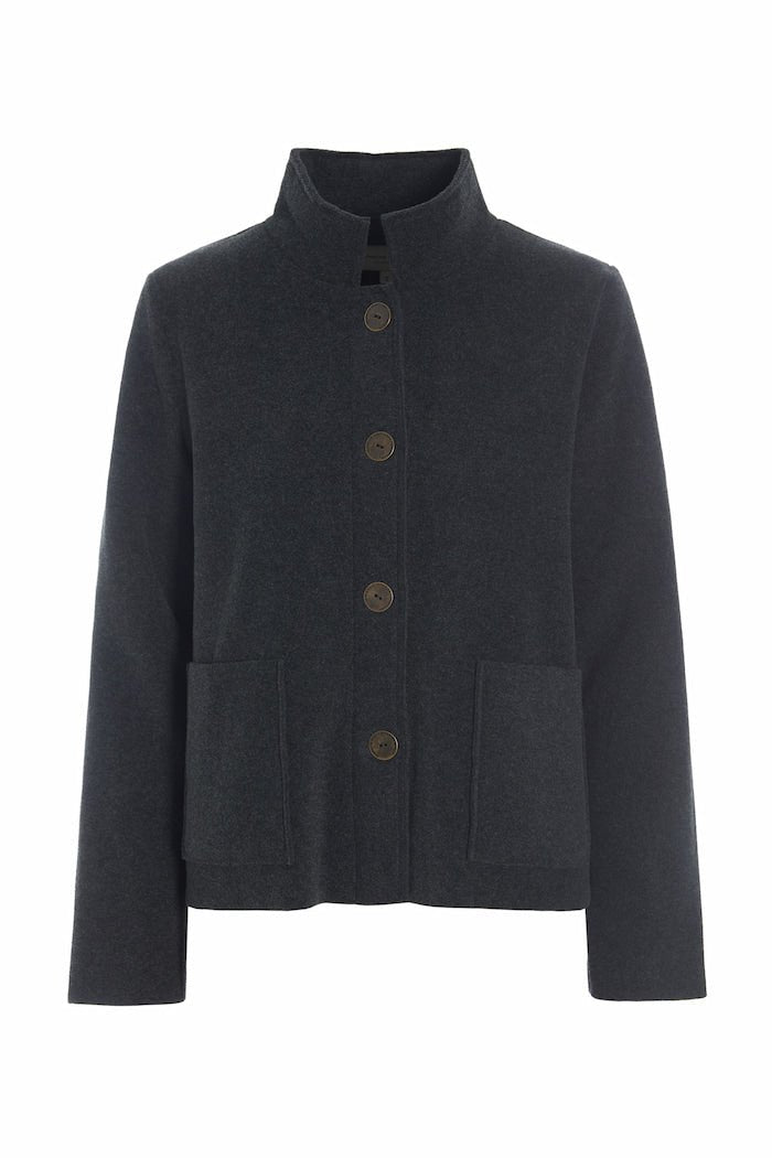 Henriette SteffensenHenriette Steffensen Fleece Jacket 7164Coats & JacketsSoft Black - Blue Water Clothing