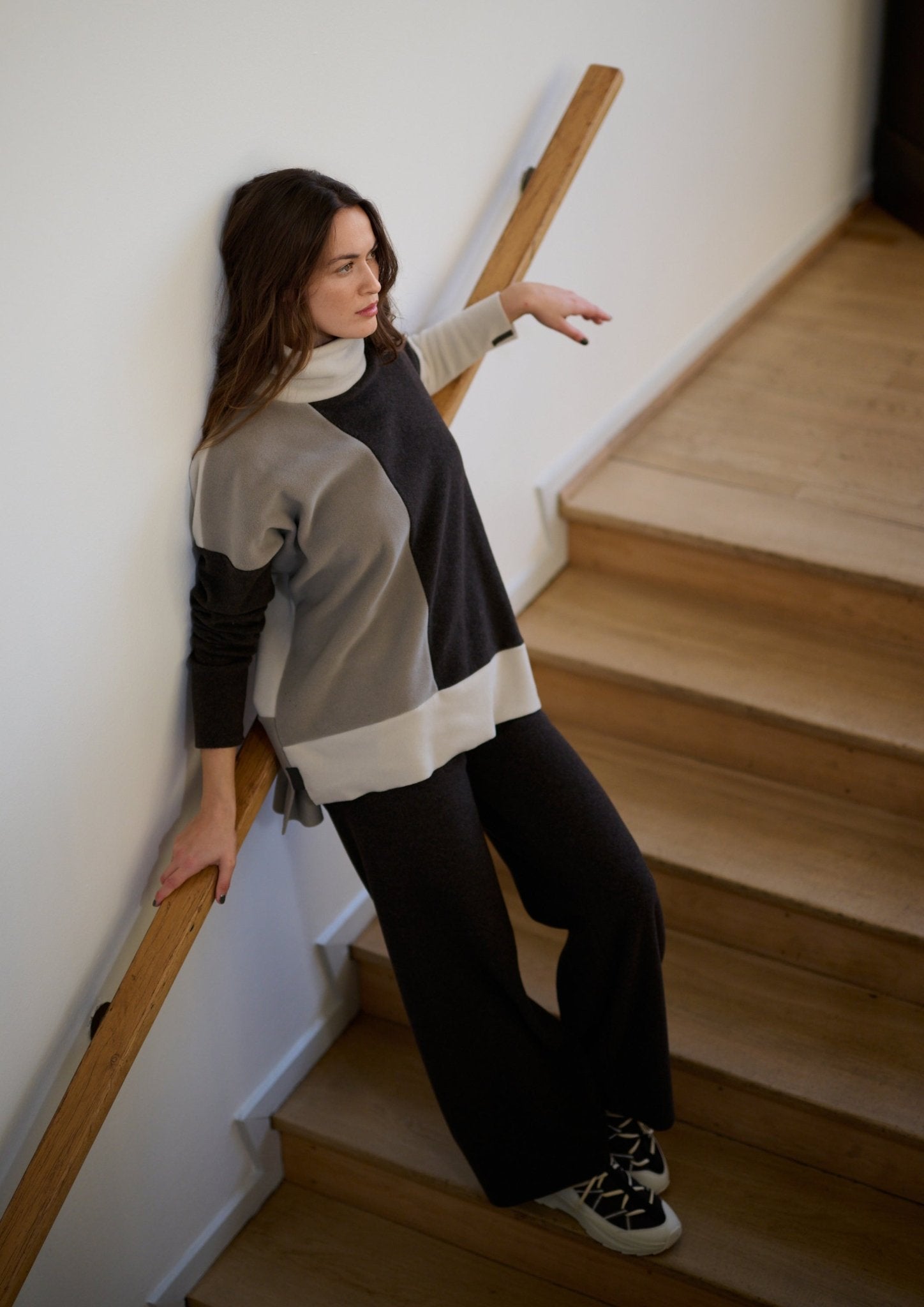 Henriette SteffensenHenriette Steffensen Fleece Patch SweaterTopsChocolate/Kit - Blue Water Clothing