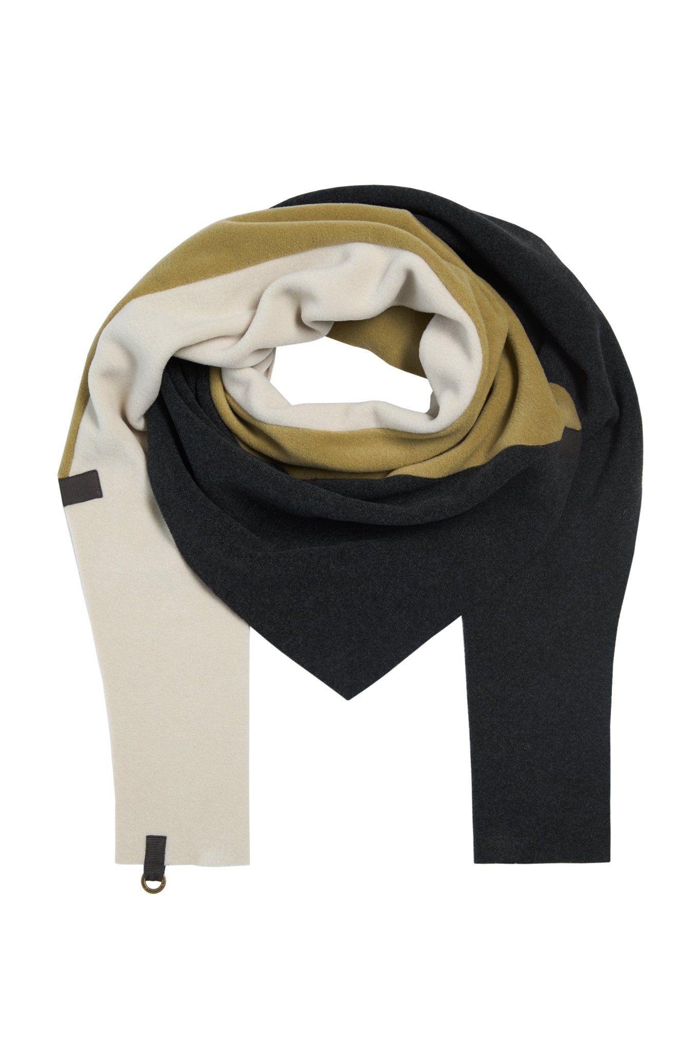 Henriette SteffensenHenriette Steffensen Fleece Tri Colour ScarfAccessoriesChocolate/Elephant/Kit - Blue Water Clothing