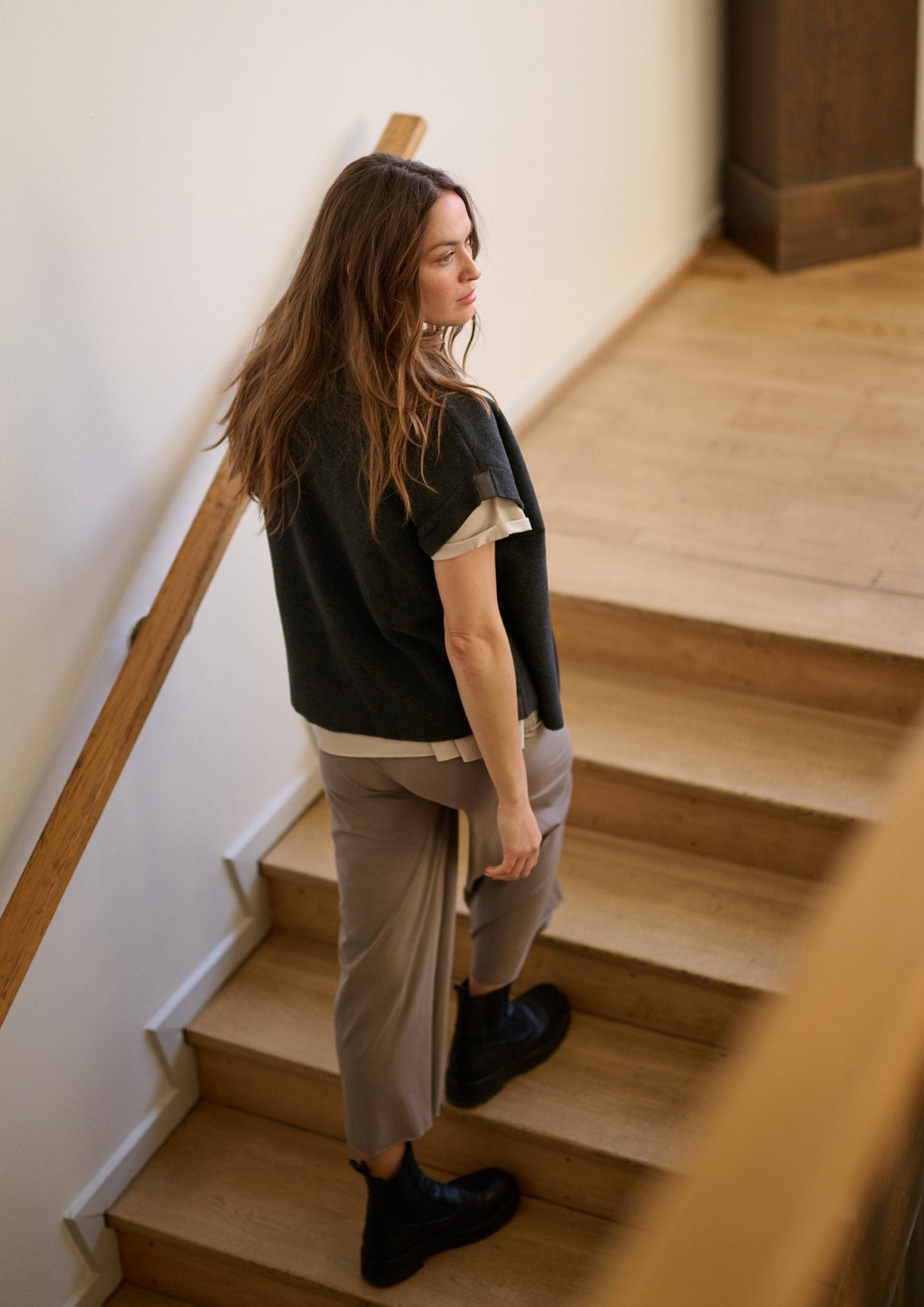 Henriette SteffensenHenriette Steffensen Fleece Vest BlackTopsSoft Black - Blue Water Clothing