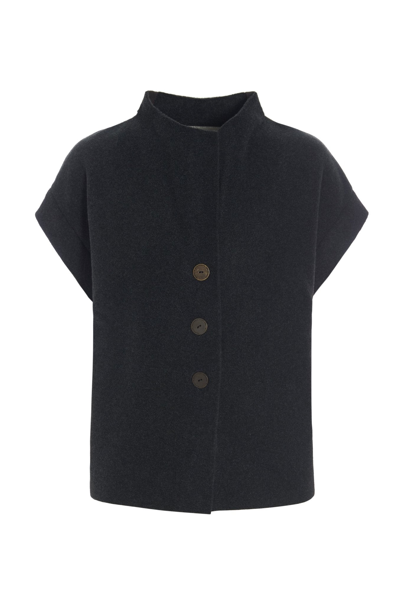 Henriette SteffensenHenriette Steffensen Fleece Vest BlackTopsSoft Black - Blue Water Clothing