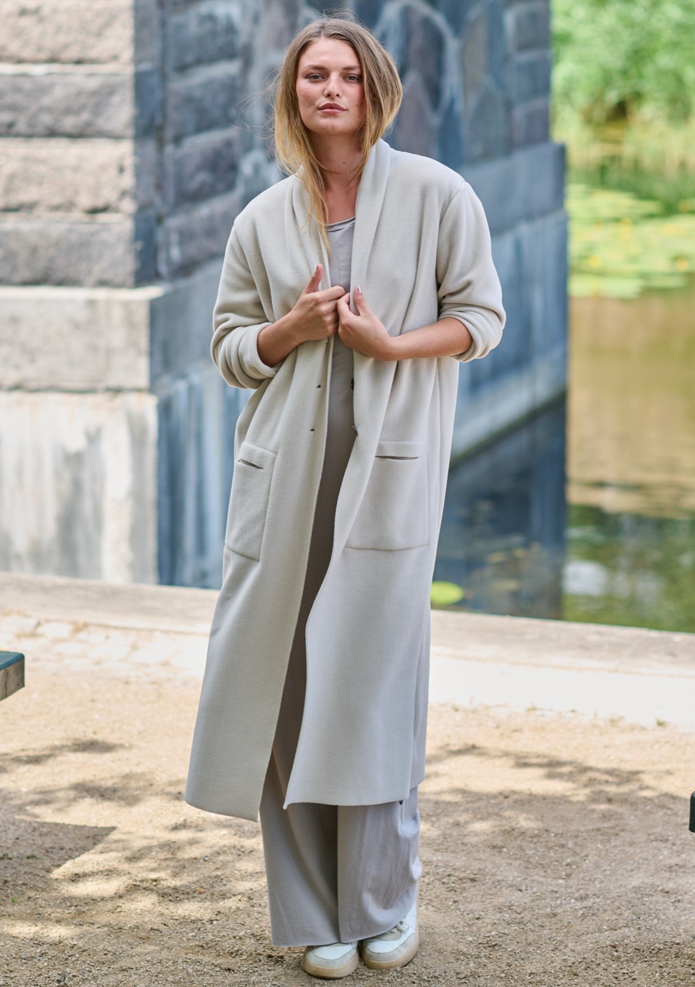 Henriette SteffensenHenriette Steffensen Long Fleece CardiganTopsKit - Blue Water Clothing