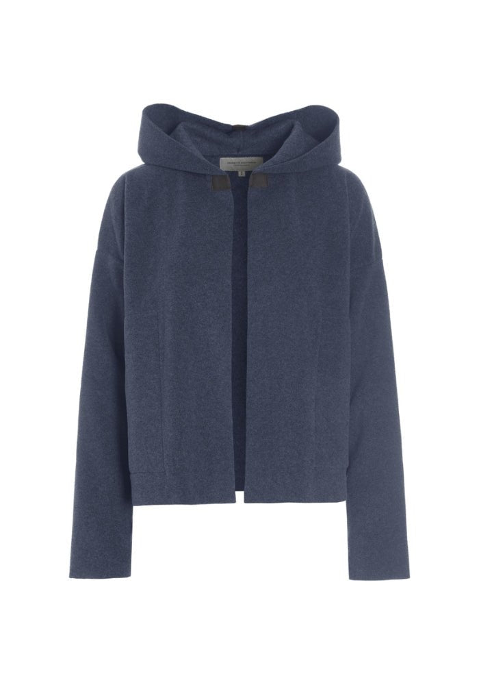 Henriette SteffensenHenriette Steffensen Sporty Fleece CardiganTopsEvening Blue - Blue Water Clothing