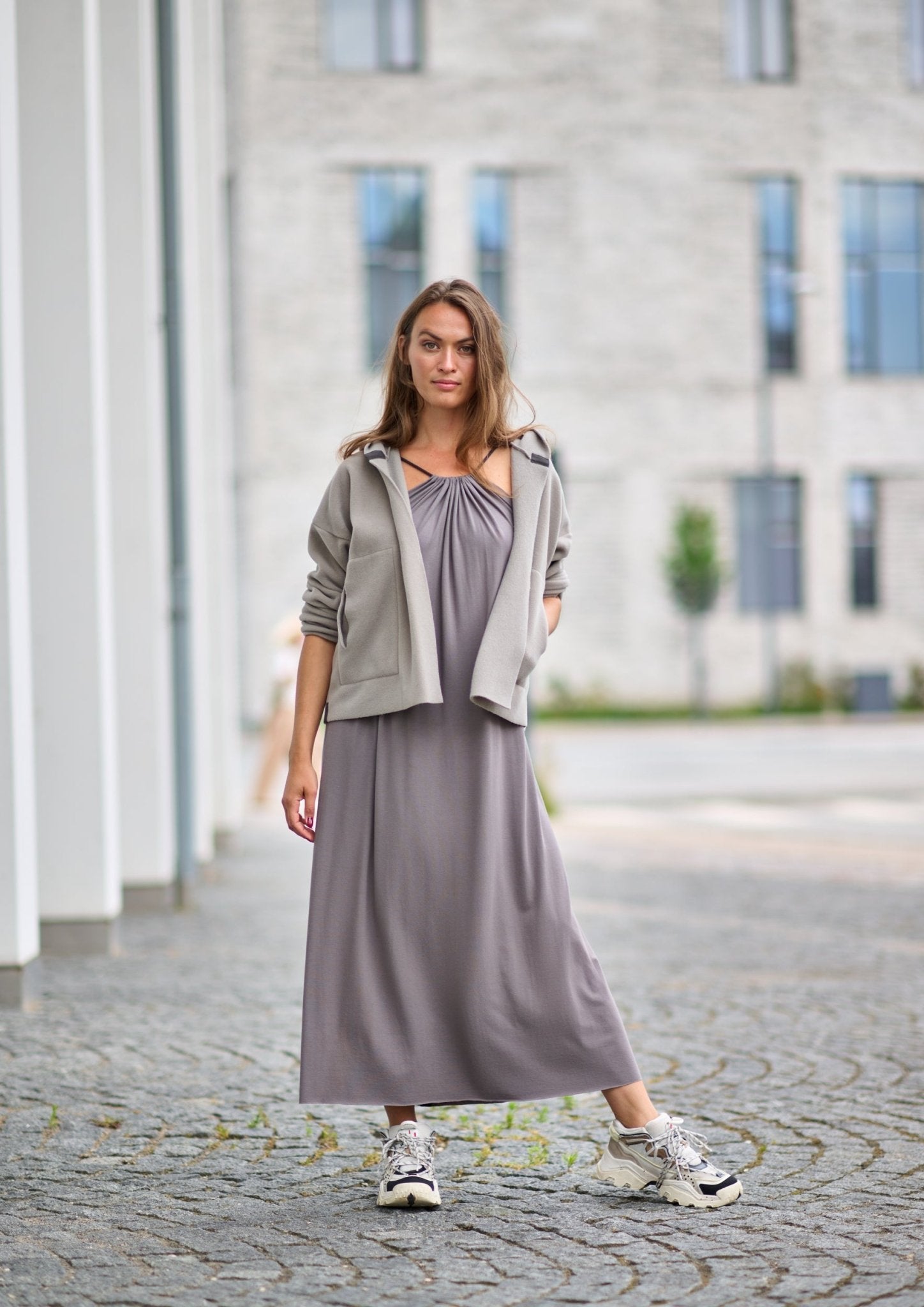 Henriette SteffensenHenriette Steffensen Sporty Fleece CardiganTopsEvening Blue - Blue Water Clothing