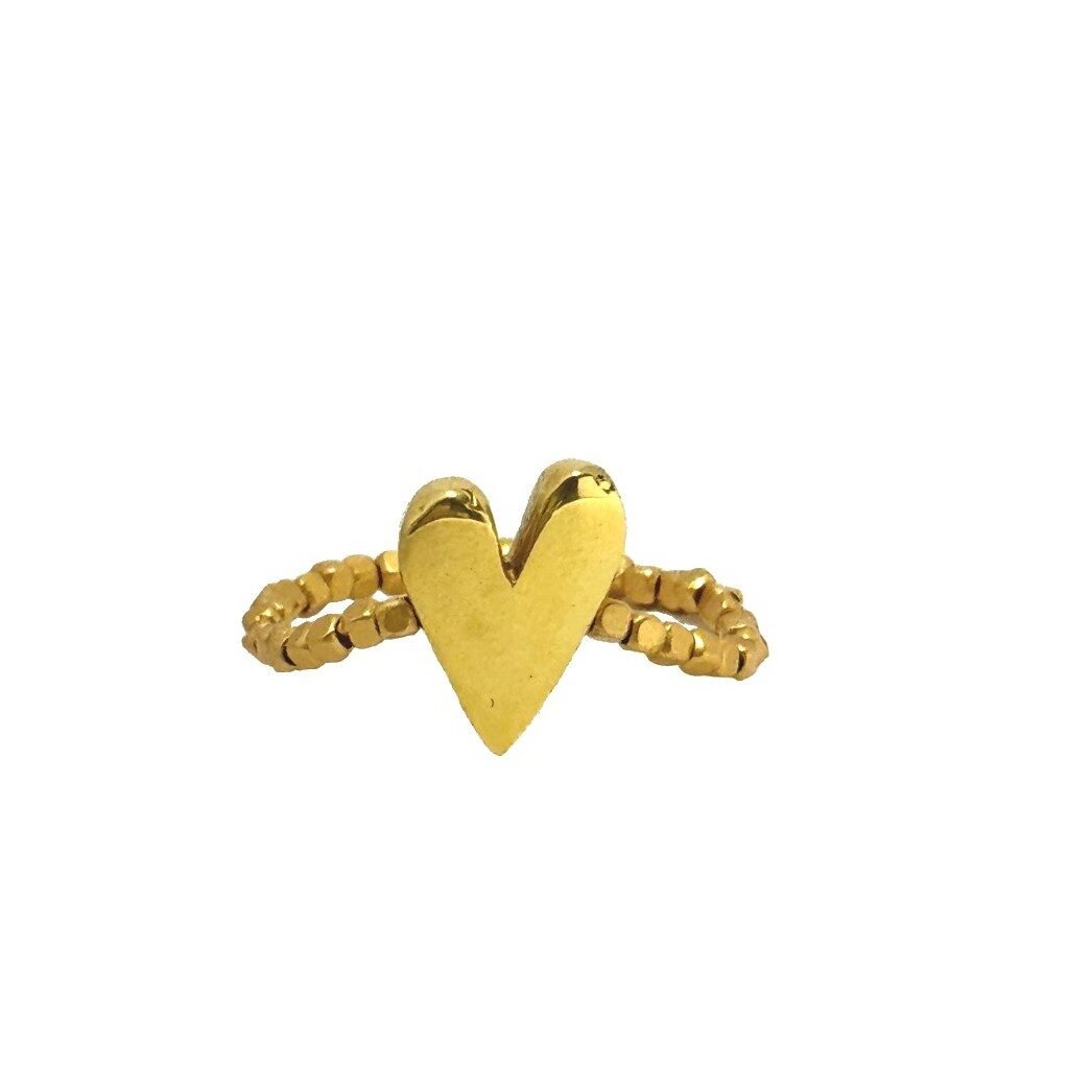 IBU JewelsIBU Jewels Ring Peggy 1 Heart/Ring Sweet Heart GoldClothingGold - Blue Water Clothing