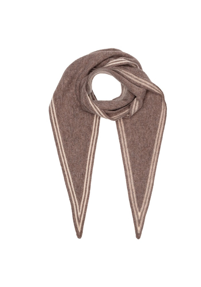 Elie Beaumont Triangle Wool Neck Tie scarf - Coffee-6044.3