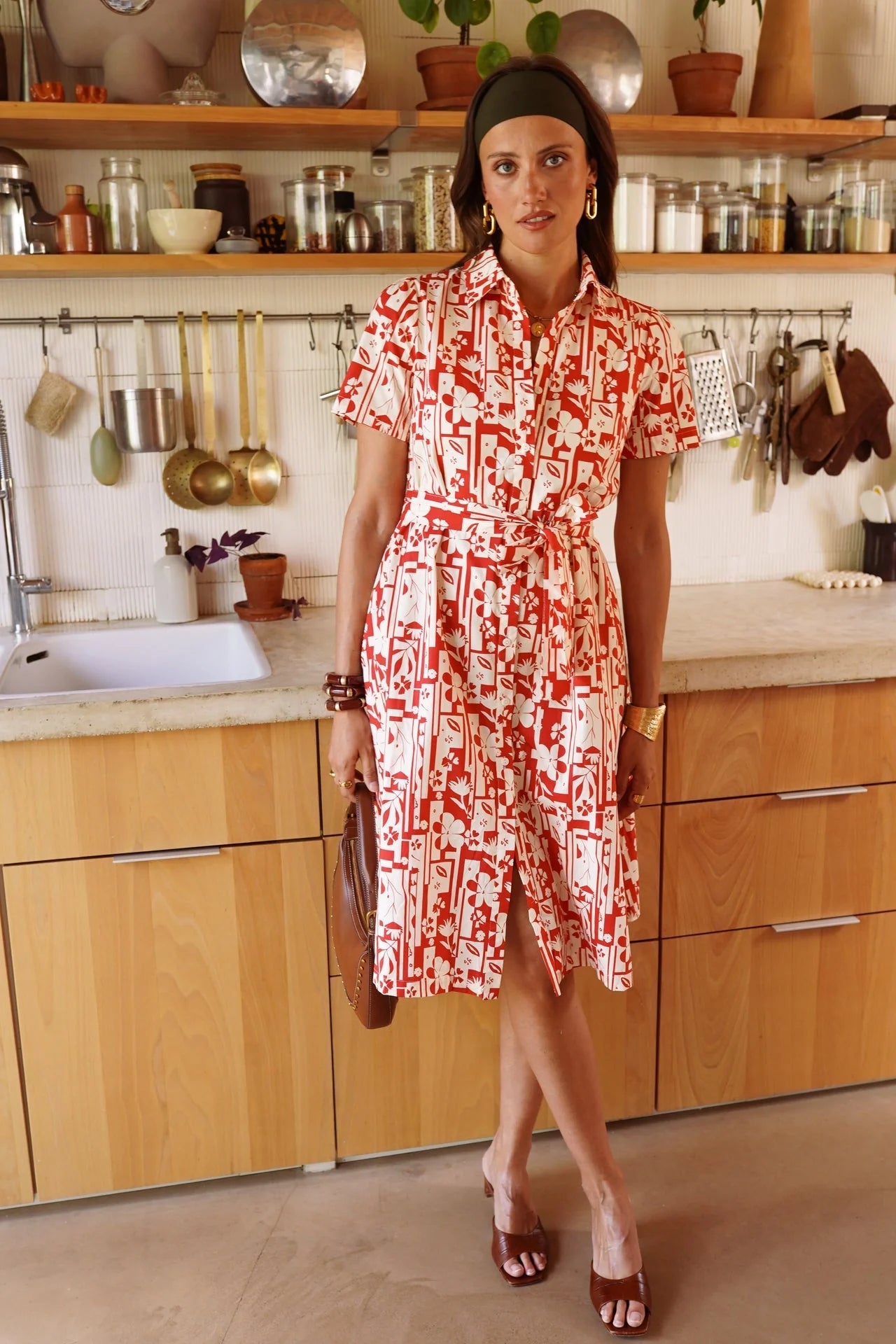 In April 1986In April 1986 Jalne Red Floral DressDressesRed - Blue Water Clothing