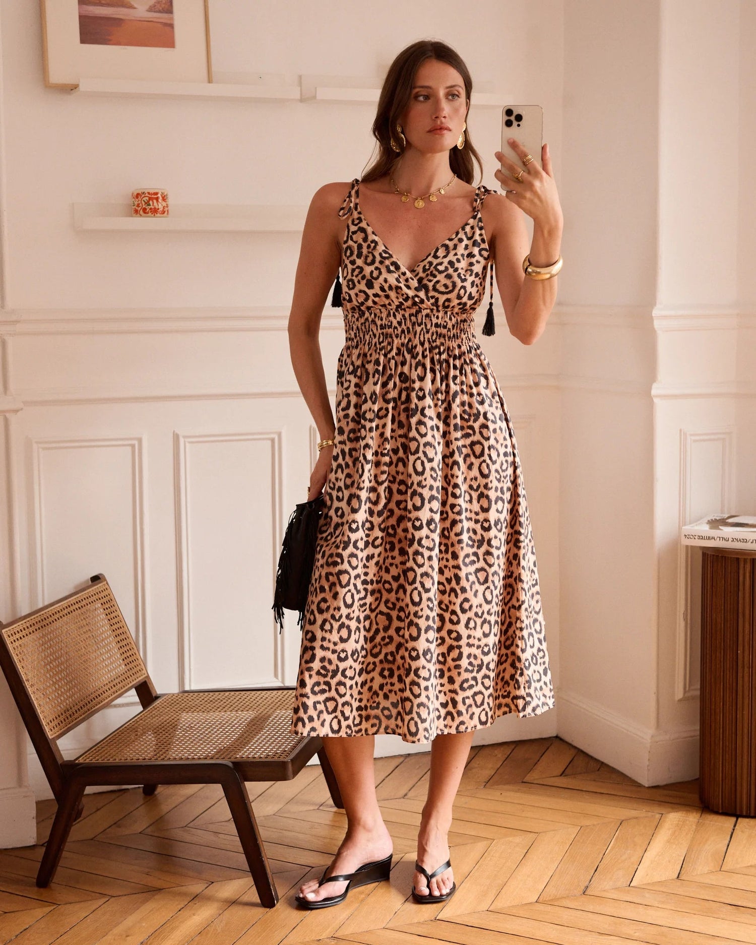 In April 1986In April 1986 Leopard Print Strap DressDressesLeopard - Blue Water Clothing