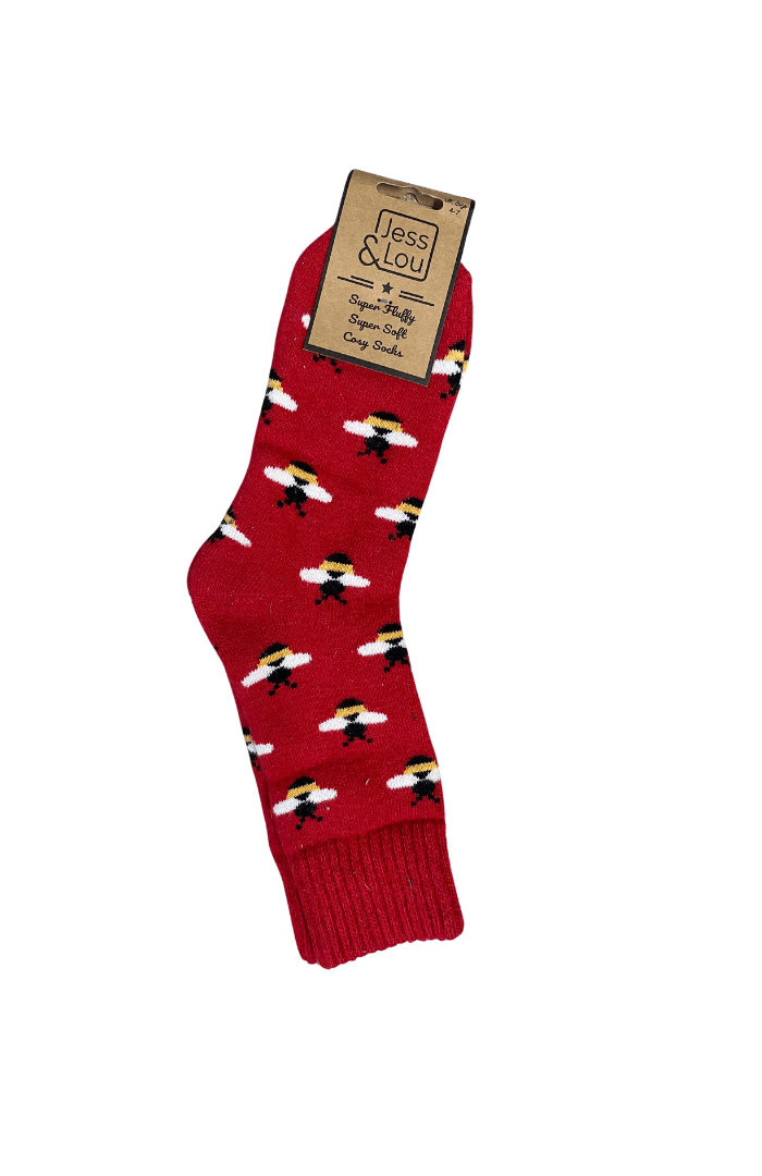 Jess & LouJess & Lou Busy Bee Ribbed SocksSocksRed - Blue Water Clothing