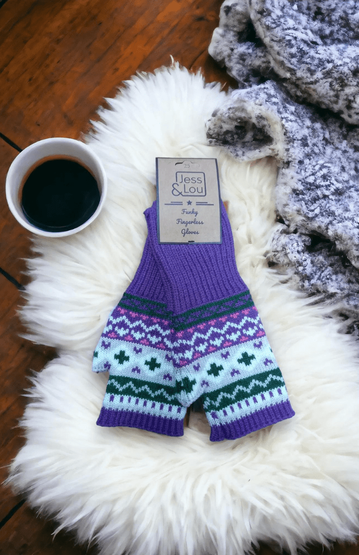 Jess & LouJess & Lou Nordic Fingerless Glove/Wrist WarmerAccessoriesPurple - Blue Water Clothing