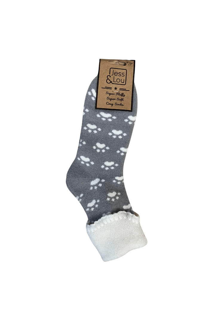 Jess & LouJess & Lou Perfect Paws Super Cosy SocksSocksGrey - Blue Water Clothing