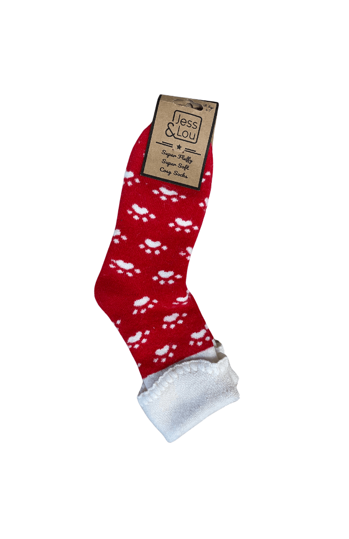 Jess & LouJess & Lou Perfect Paws Super Cosy SocksSocksRed - Blue Water Clothing