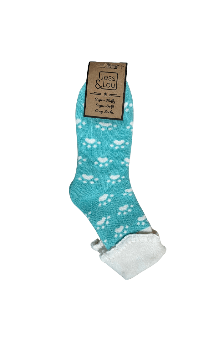 Jess & LouJess & Lou Perfect Paws Super Cosy SocksSocksTeal - Blue Water Clothing
