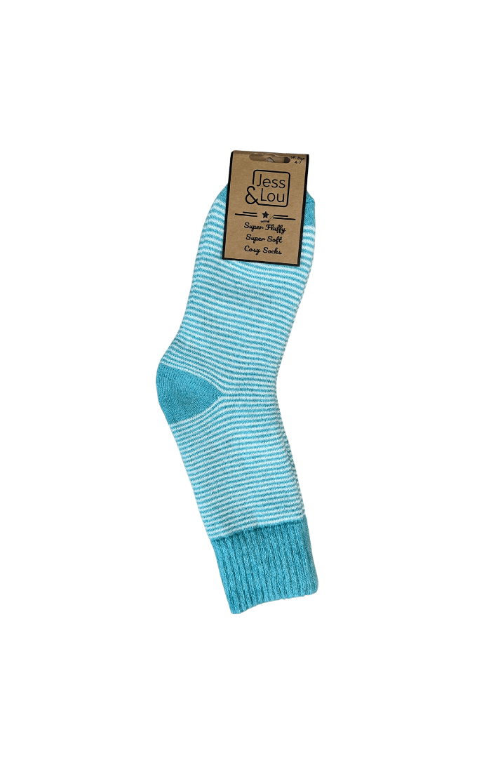 Jess & LouJess & Lou Sleek Stripe Ribbed SocksSocksTeal - Blue Water Clothing