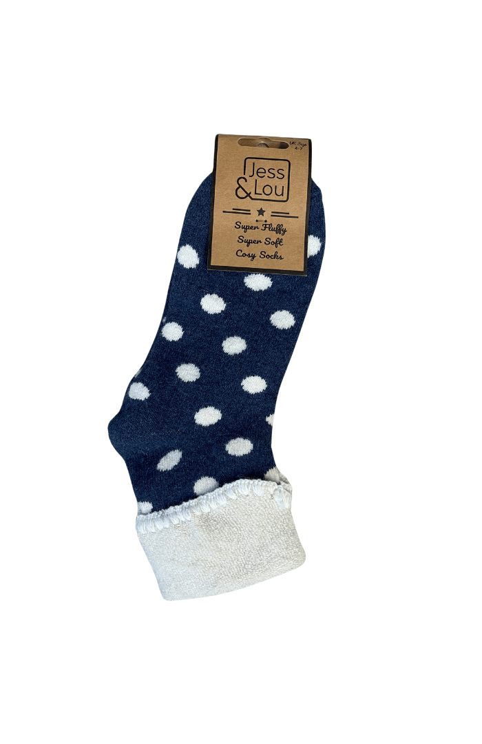 Jess & LouJess & Lou Splendid Spots Cosy Cuff SocksSocksNavy - Blue Water Clothing