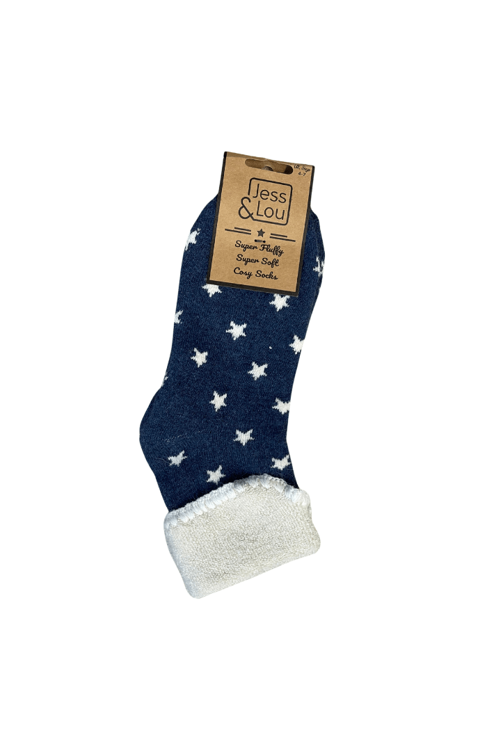 Jess & LouJess & Lou Super Star Super Cosy Cuff SocksSocksNavy - Blue Water Clothing