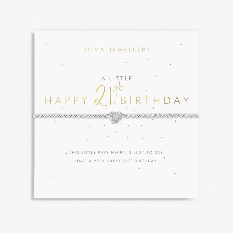 Joma Jewellery A Little 'Happy 21st Birthday' Bracelet - Blue Water Clothing