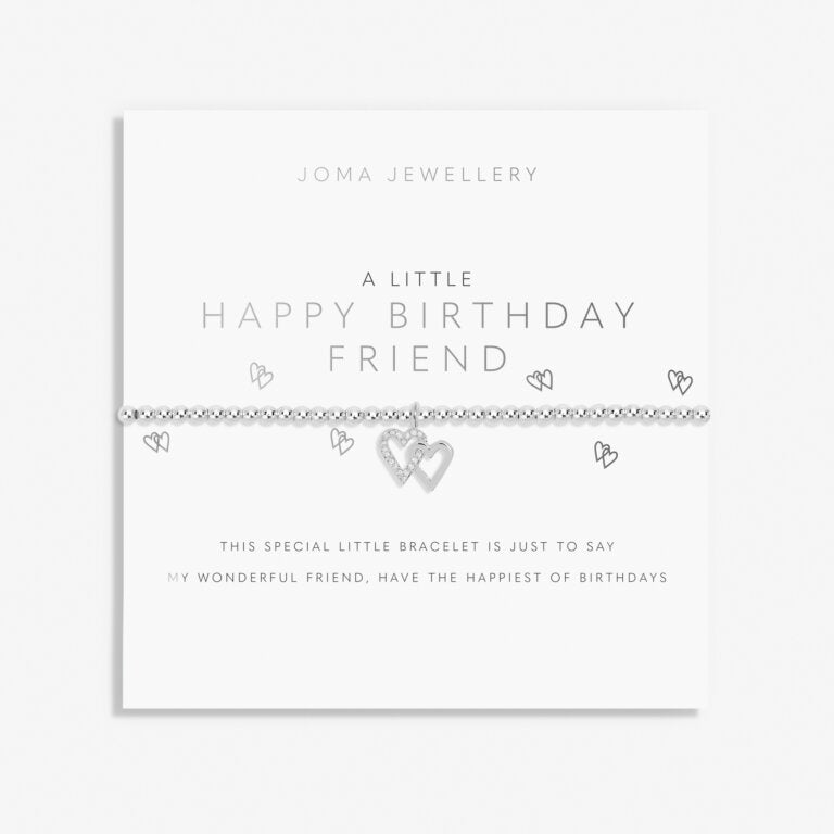 Joma Jewellery 'Happy Birthday Friend' A Little Bracelet - Blue Water Clothing