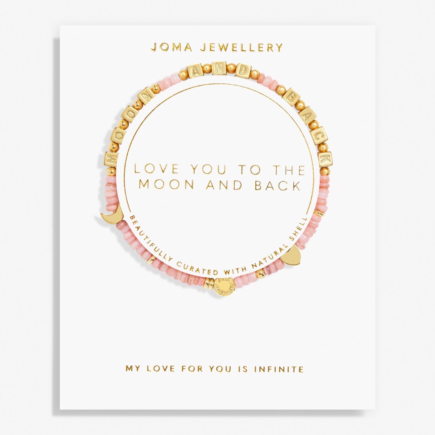 Joma JewelleryJoma Jewellery Happy Little Moments Bracelet ' Love You To The Moon And Back 'Jewellery - Blue Water Clothing
