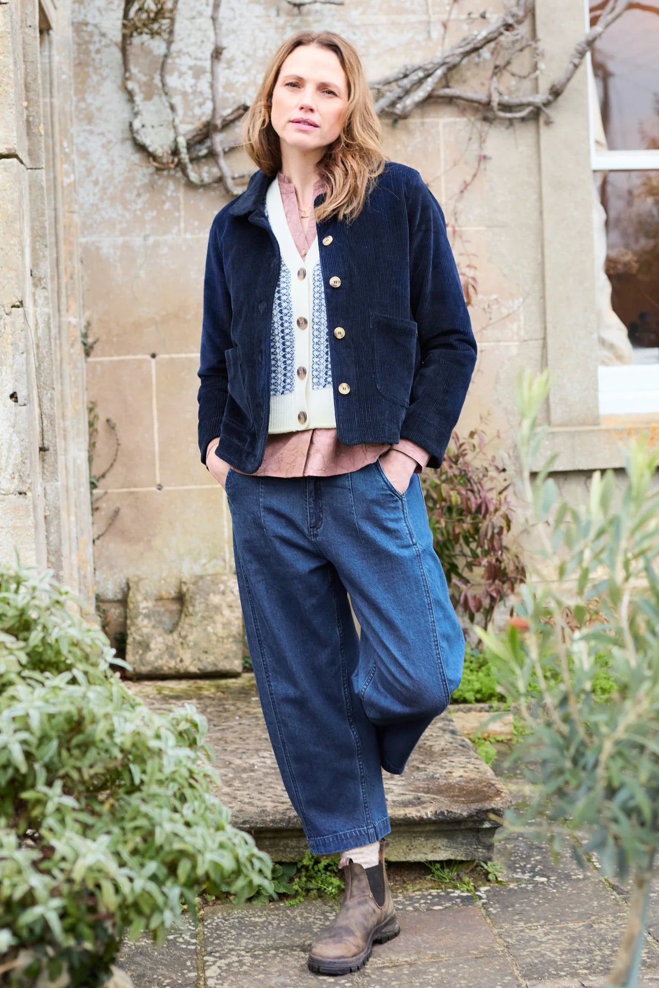 Lily & MeLily And Me Charlie Trousers PlainBottomsBlue - Blue Water Clothing