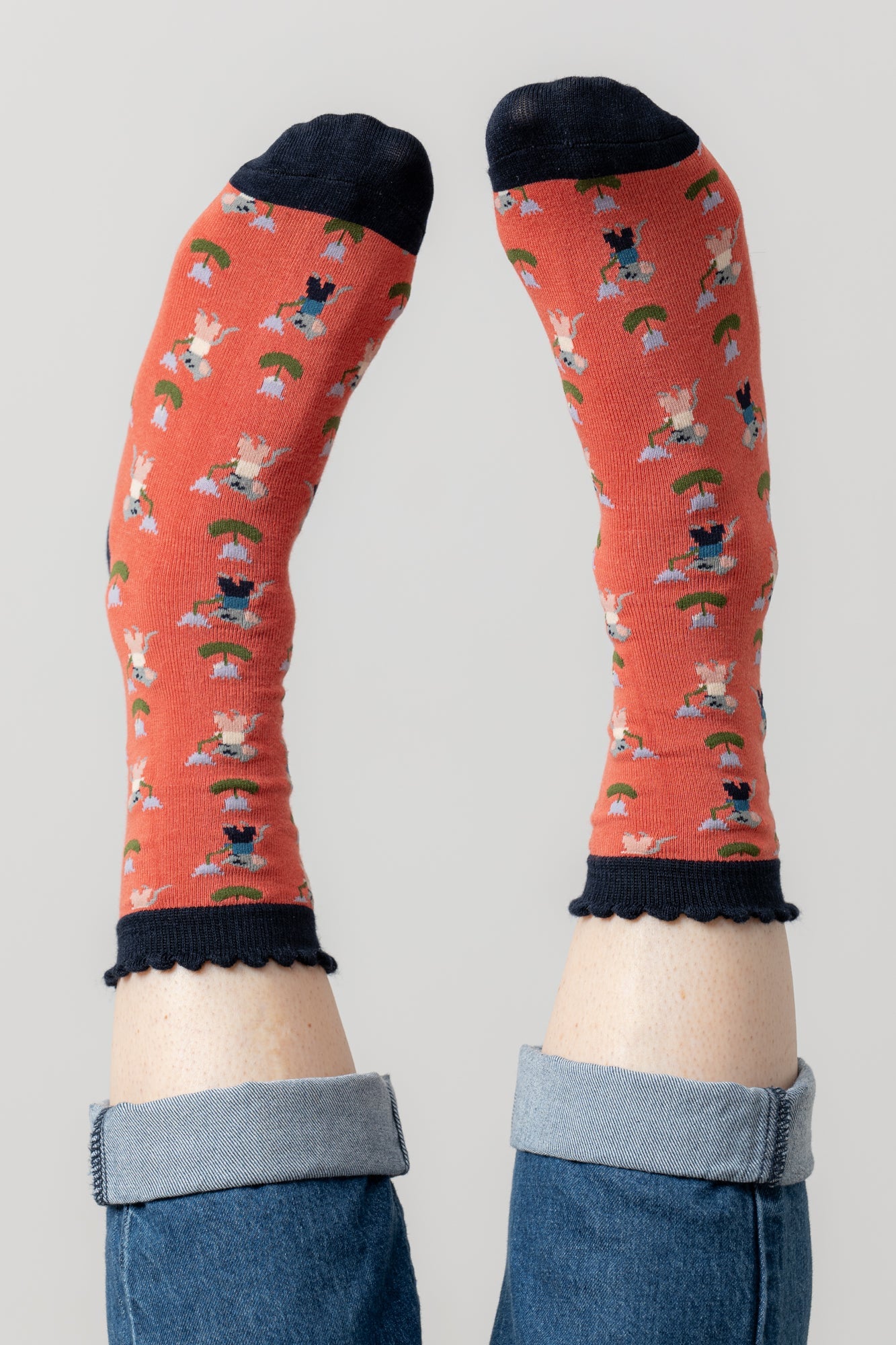 Lily & MeLily And Me Crafty Mouse SockAccessoriesRed - Blue Water Clothing