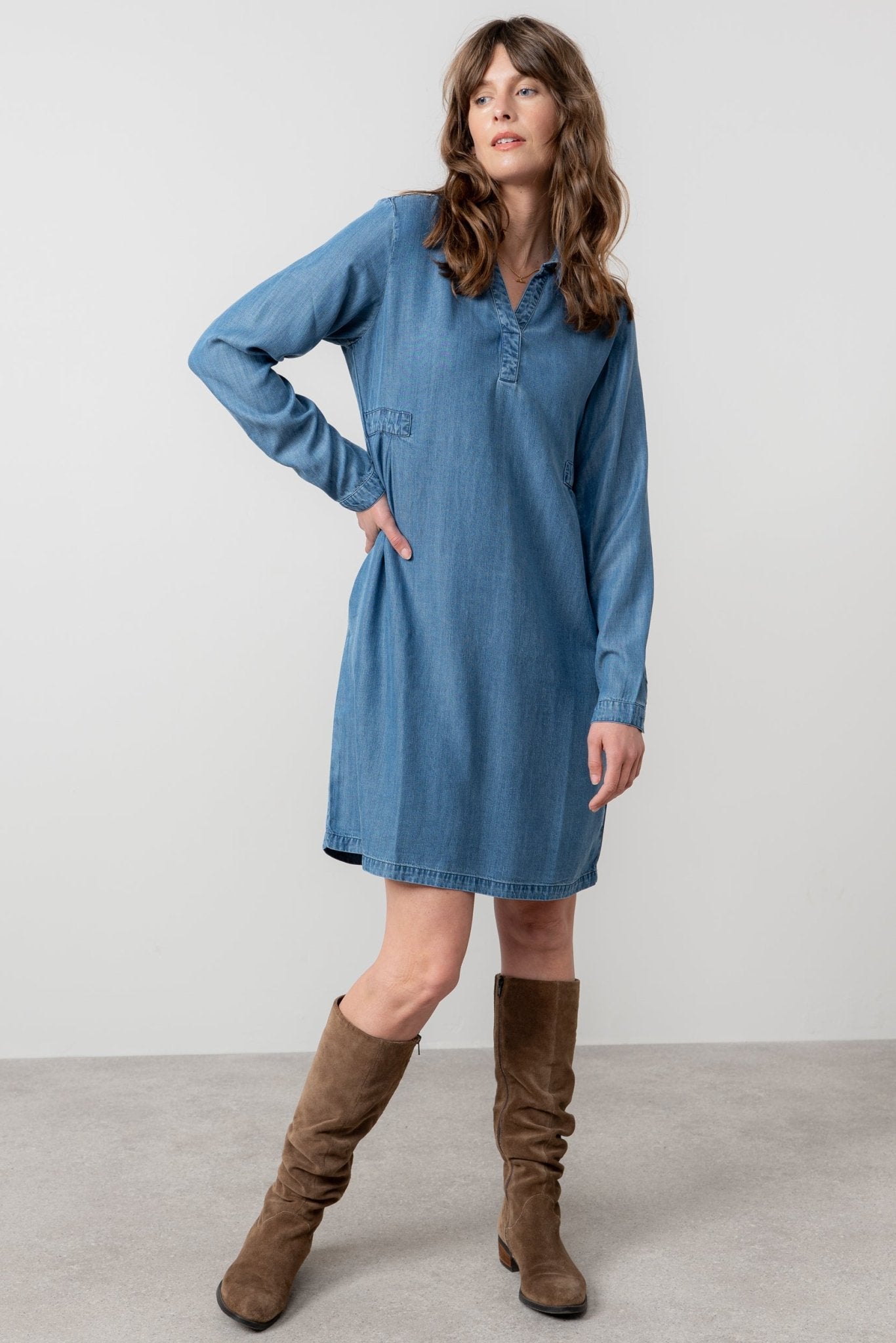 Lily & MeLily And Me Emma Dress Plain BlueClothingBlue - Blue Water Clothing