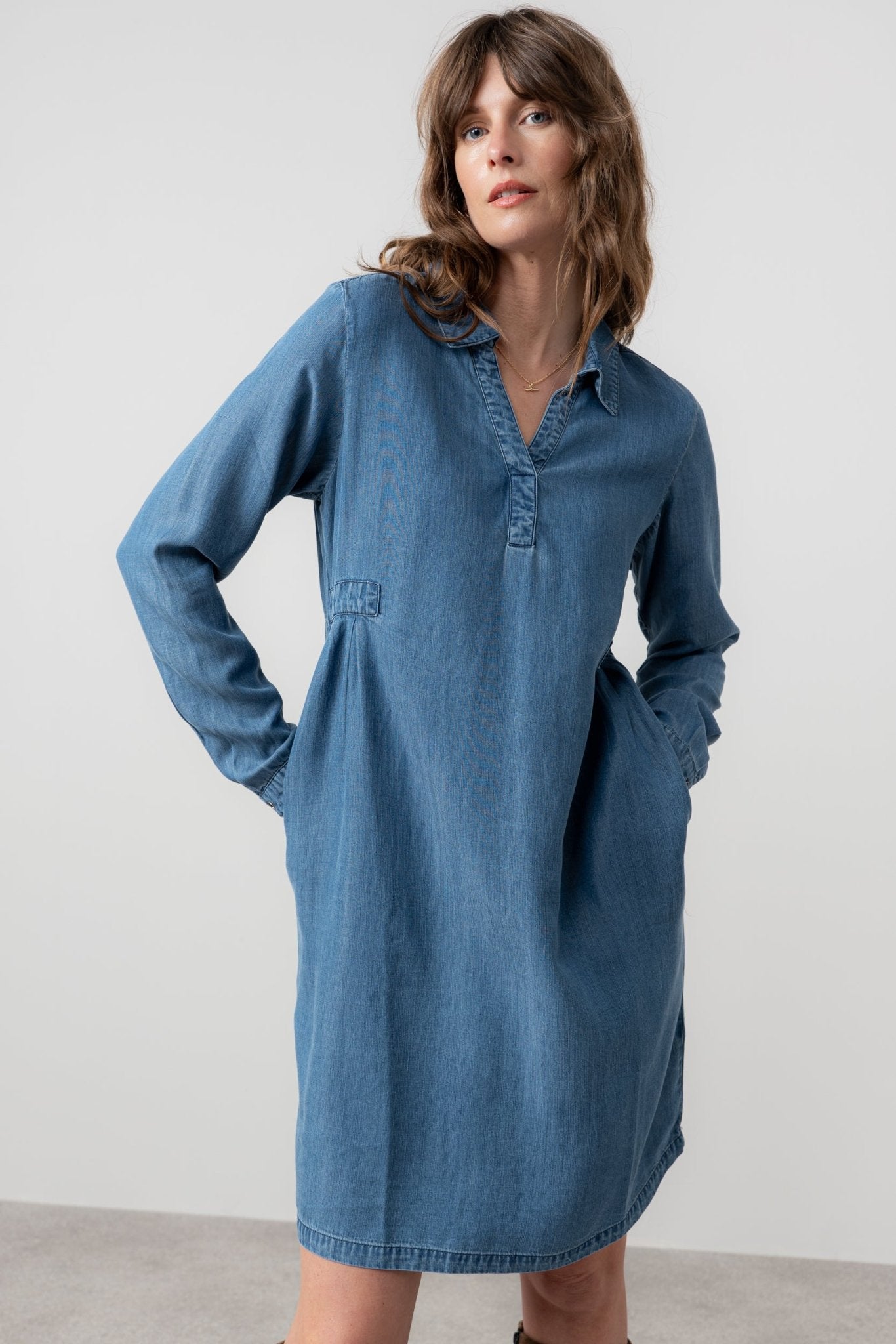 Lily & MeLily And Me Emma Dress Plain BlueClothingBlue - Blue Water Clothing