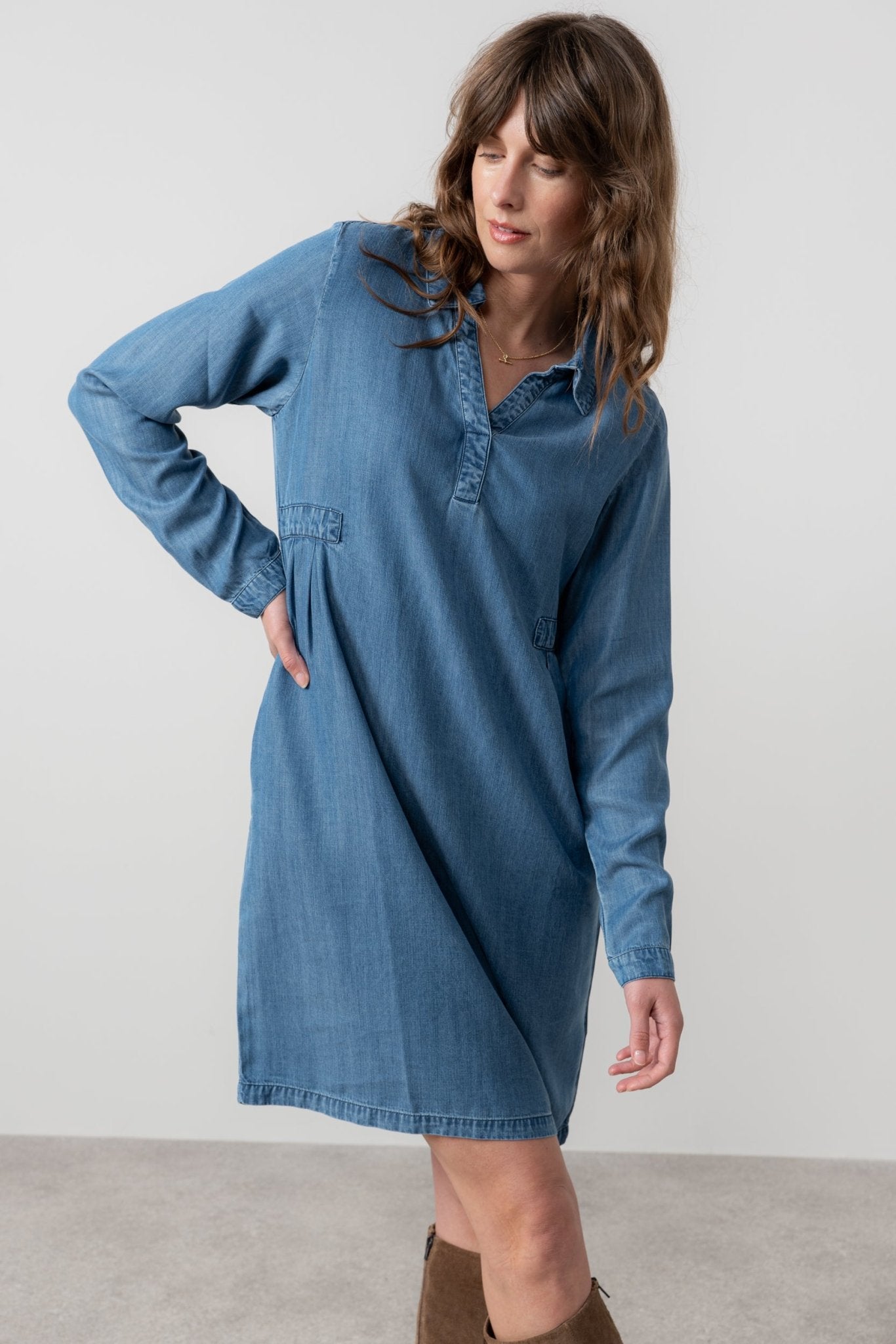 Lily & MeLily And Me Emma Dress Plain BlueClothingBlue - Blue Water Clothing