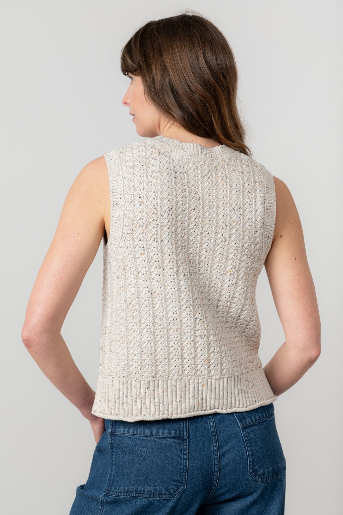 Lily & MeLily And Me Eva Tank Fleck KnitTopsEcru - Blue Water Clothing