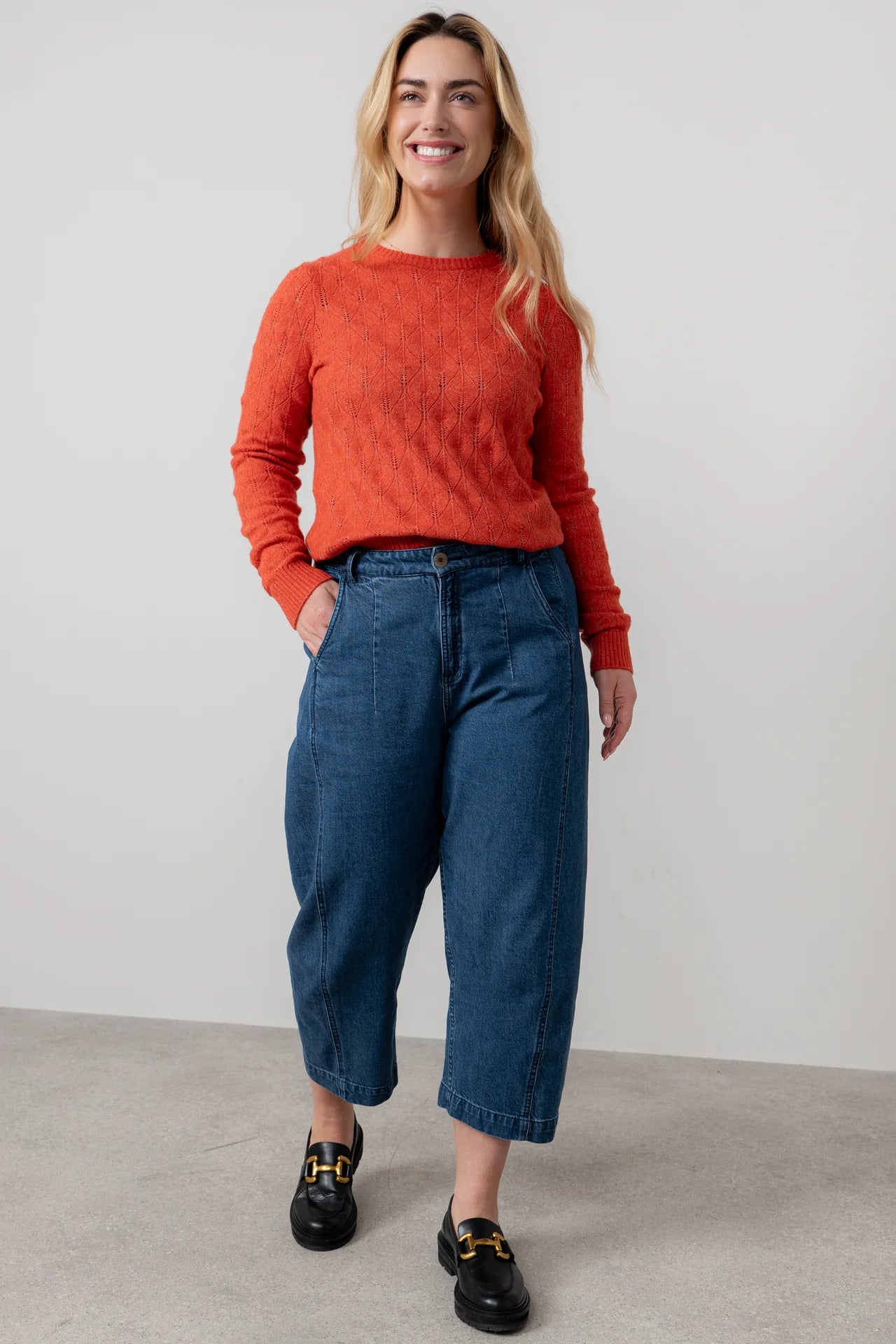 Lily & MeLily And Me Haresfield Jumper Plain RedTopsRed - Blue Water Clothing