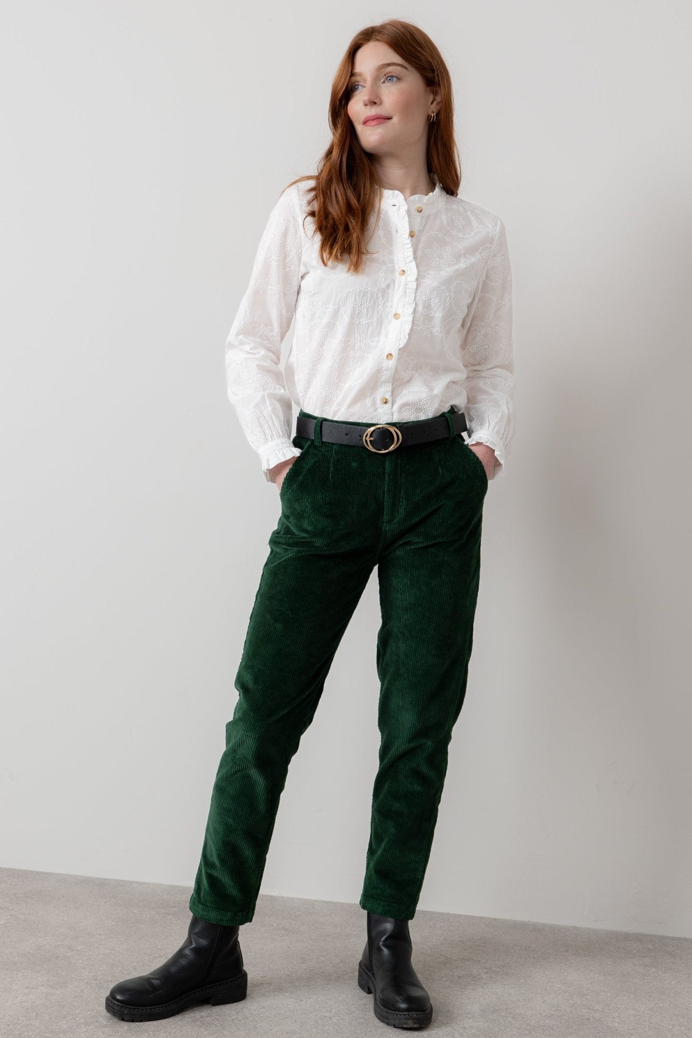 Lily & MeLily And Me Rachel Frill Blouse Embroidered WhiteTopsWhite - Blue Water Clothing