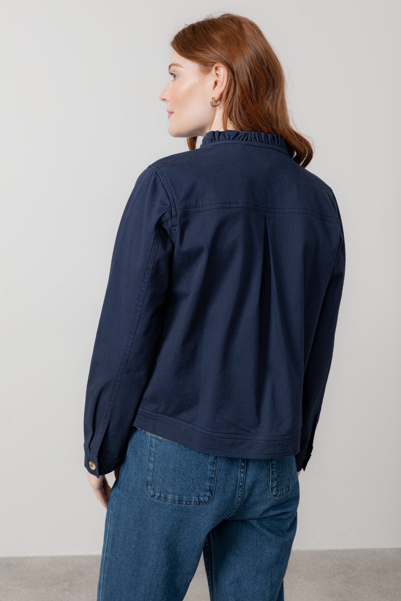 Lily & MeLily And Me Renee Twill Jacket Plain NavyCoats & JacketsNavy - Blue Water Clothing