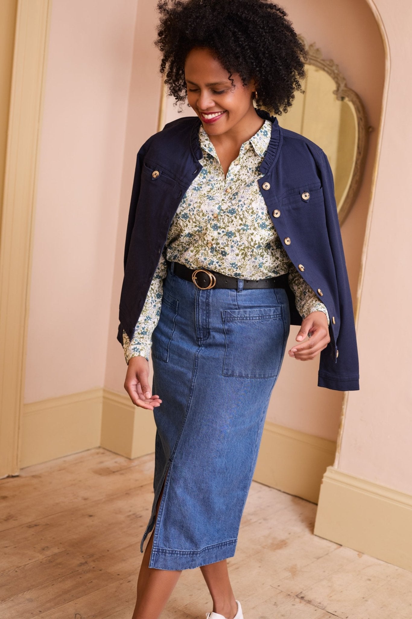 Lily & MeLily And Me Renee Twill Jacket Plain NavyCoats & JacketsNavy - Blue Water Clothing