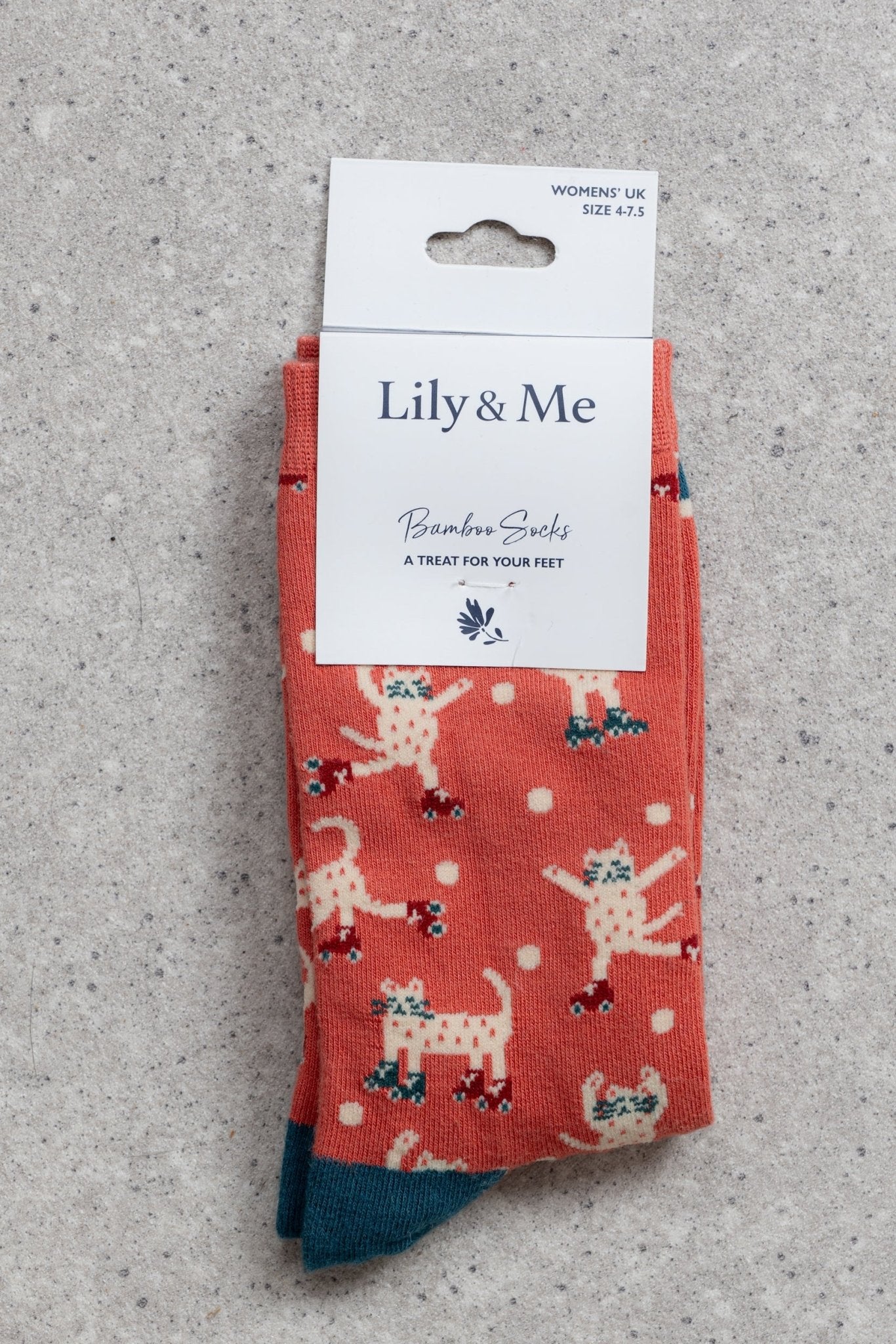 Lily & MeLily And Me Roller Cats SockAccessoriesRed - Blue Water Clothing