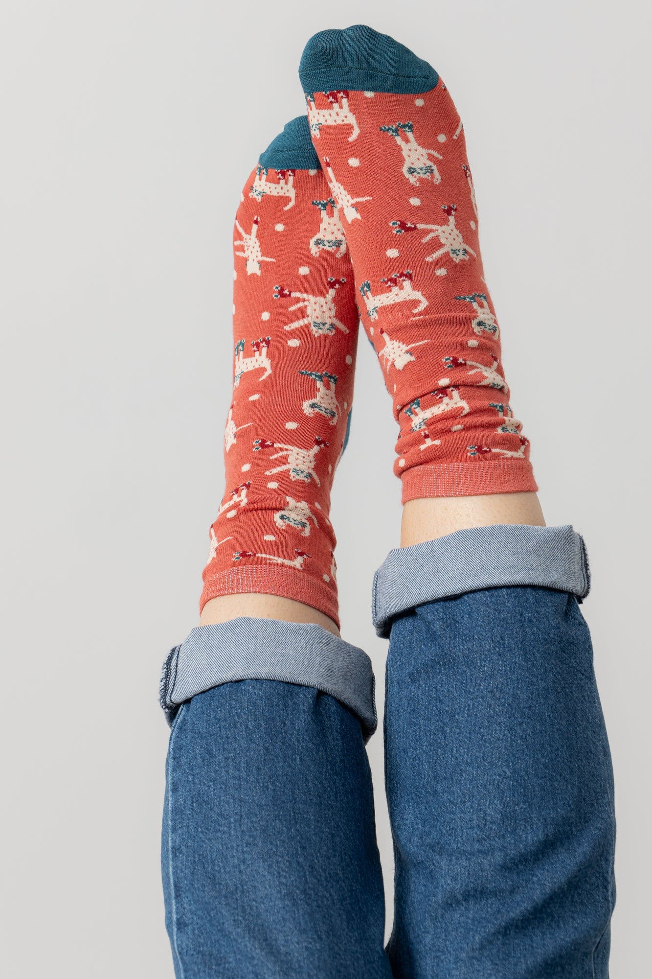 Lily & MeLily And Me Roller Cats SockAccessoriesRed - Blue Water Clothing